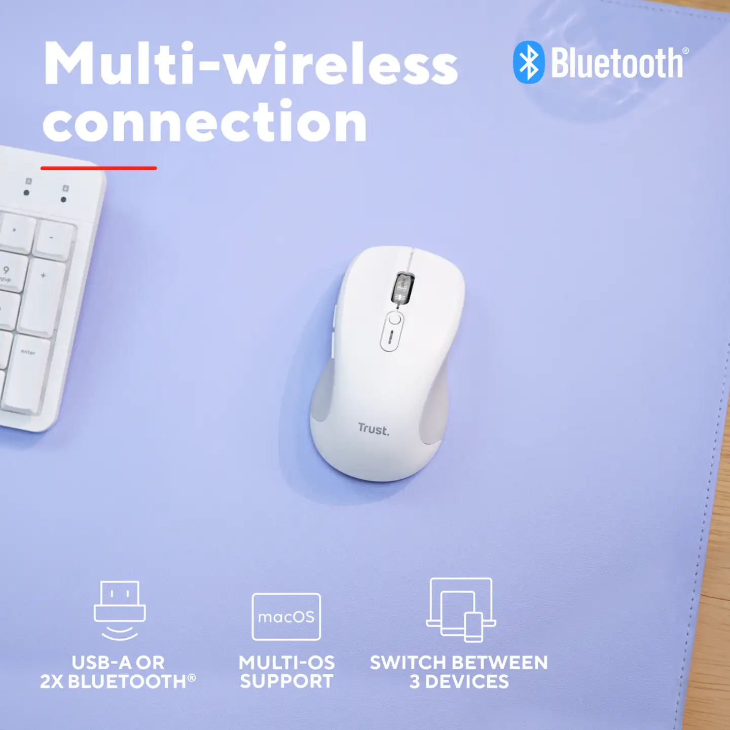 Trust Ferro langaton hiiri valkoinen - 10