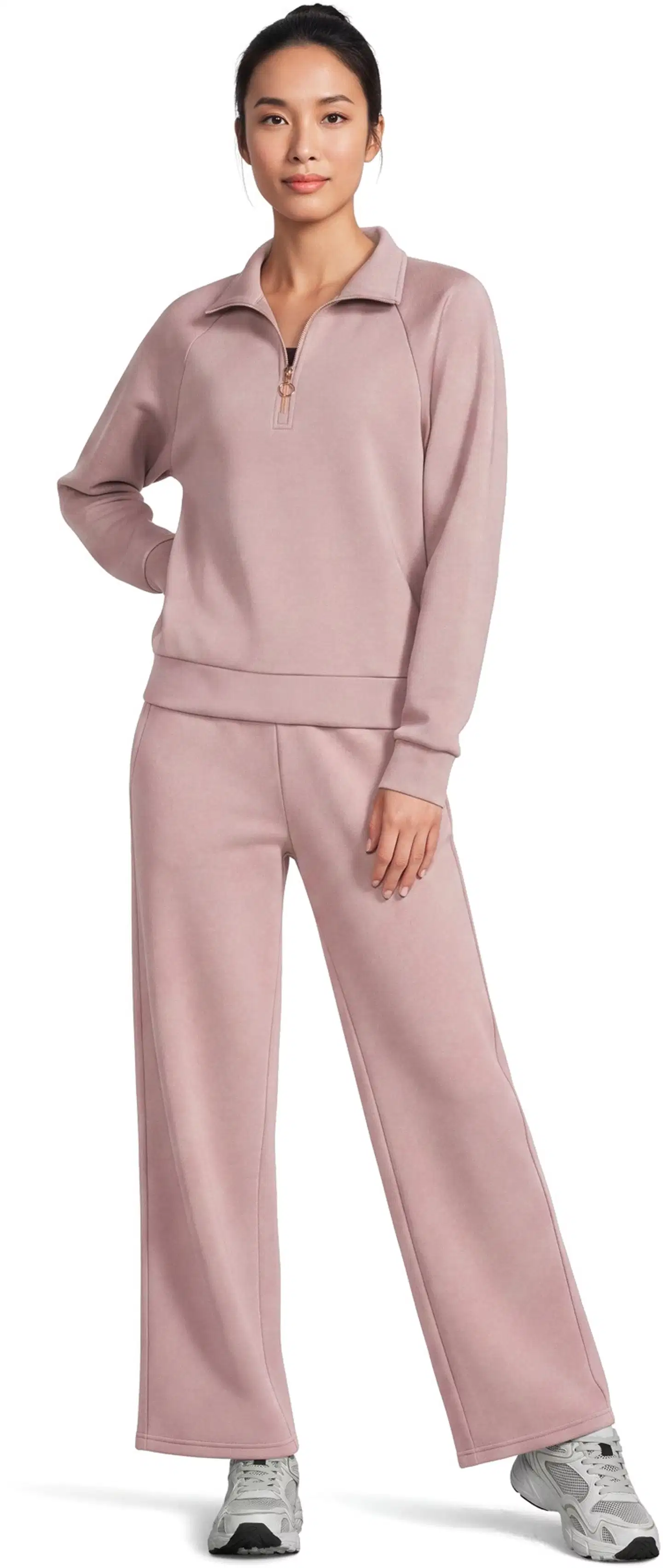 Danskin naisten leveälahkeiset scuba-collegehousut DCS2502A - Deauville Mauve - 4