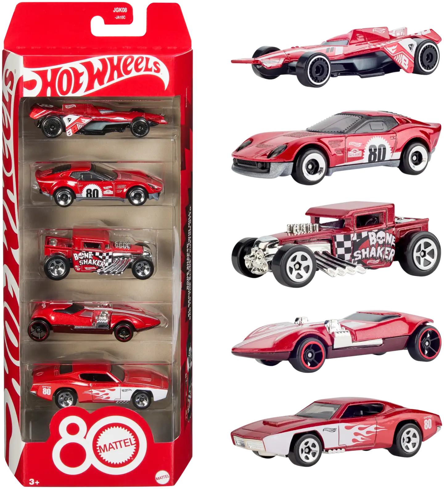 Hot Wheels -Pikkuautot 5 Kpl Mattel 80Th - 1