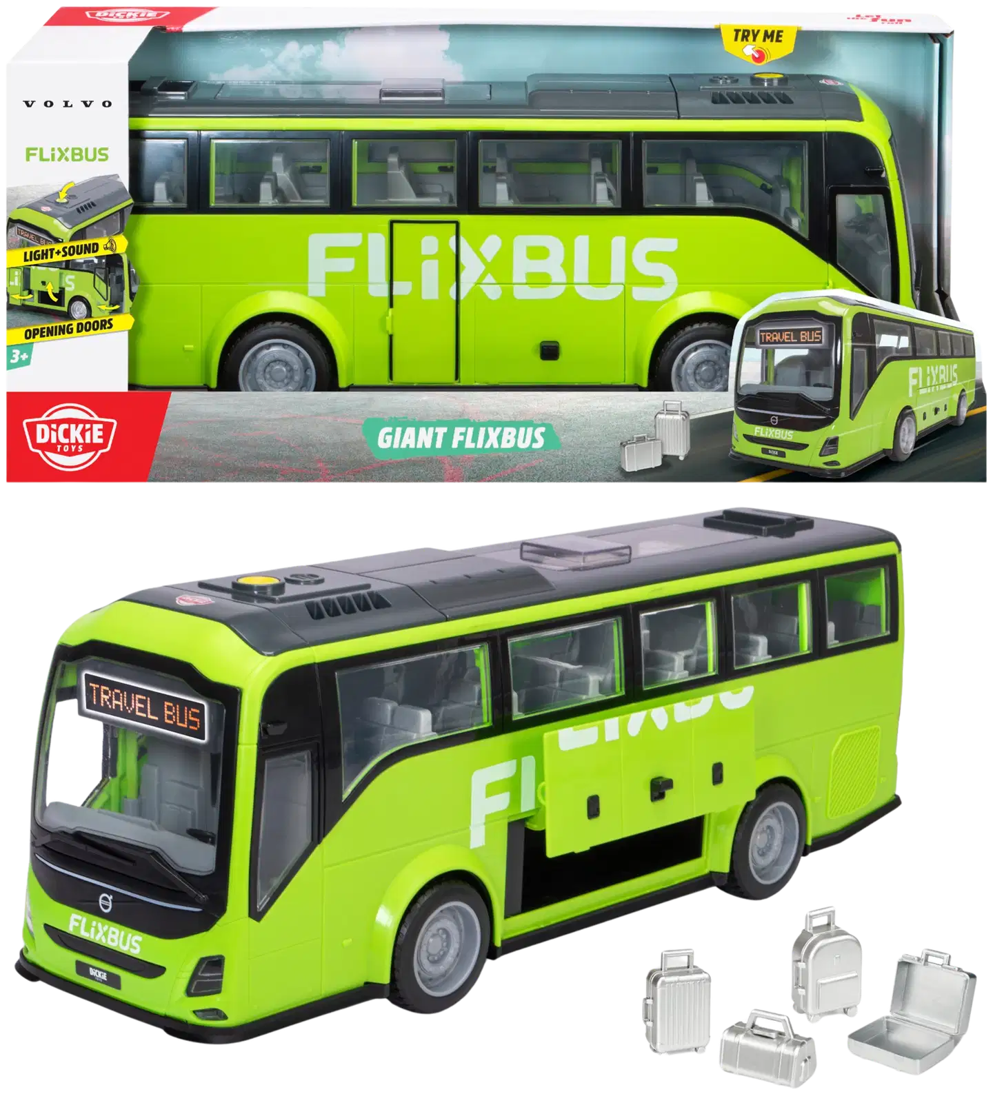Dickie Toys - Flixbus, 54 cm, 1:16, valo- ja äänitehostein - 1