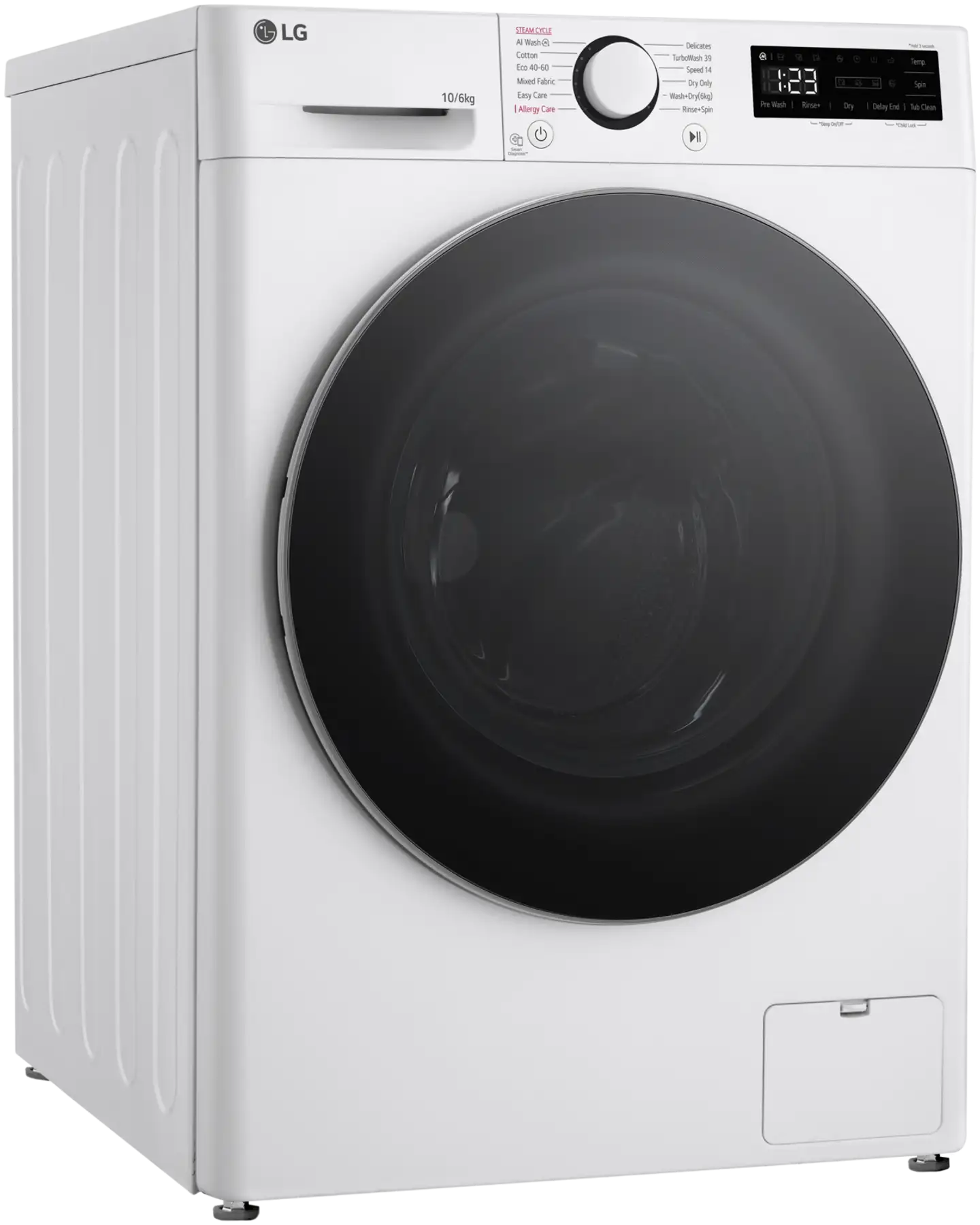 LG kuivaava pyykinpesukone F4Y5RRP1WY 10/6kg valkoinen - 3