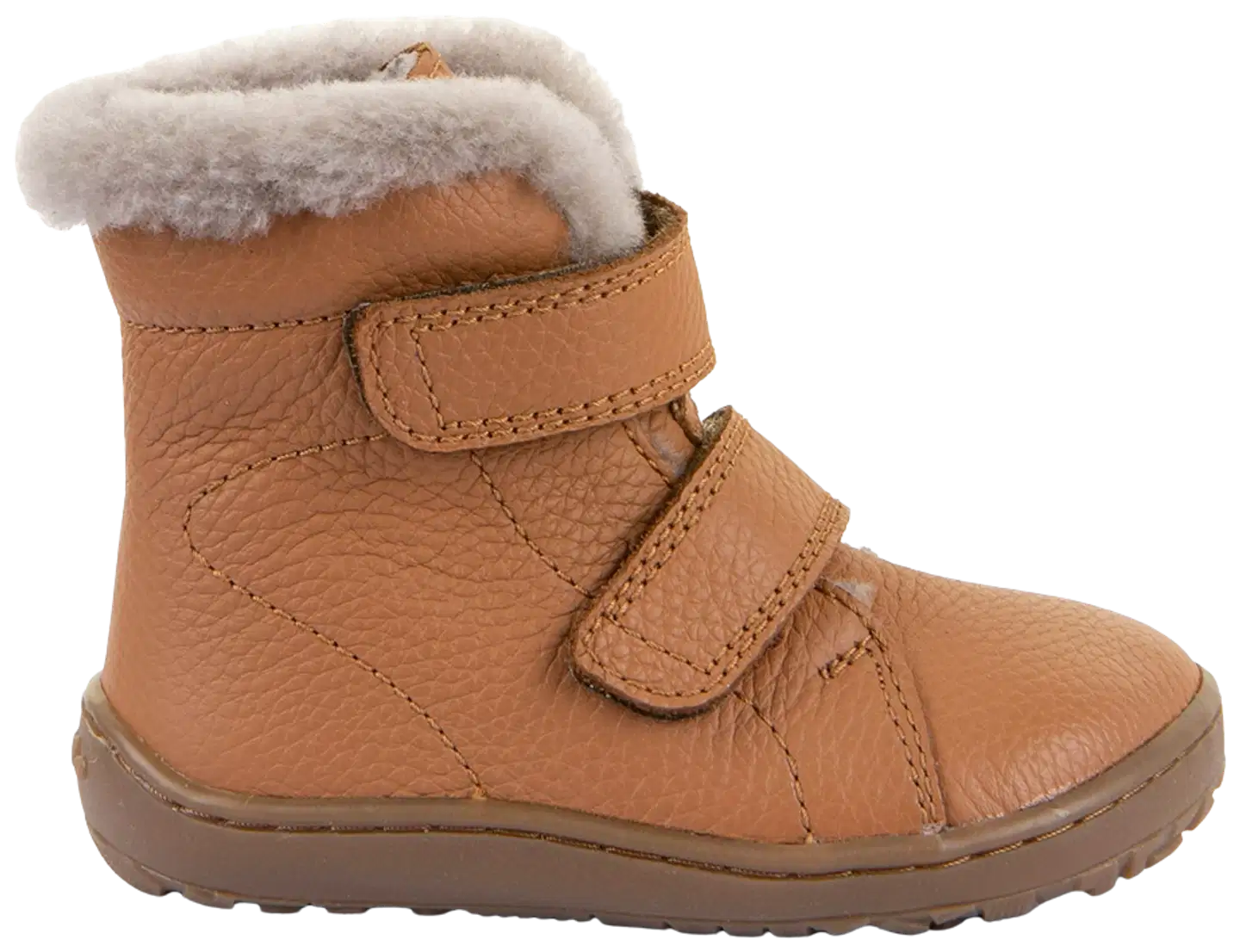 Froddo lasten lampaanvillavuorellinen talvipaljasjalkakenkä Furry Boot - COGNAC - 1