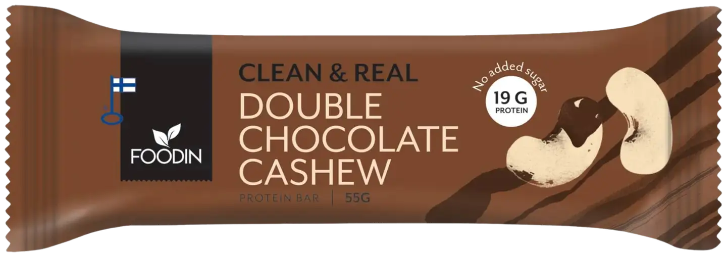 Foodin Clean&Real Protein Bar Double Chocolate Cashew 55g