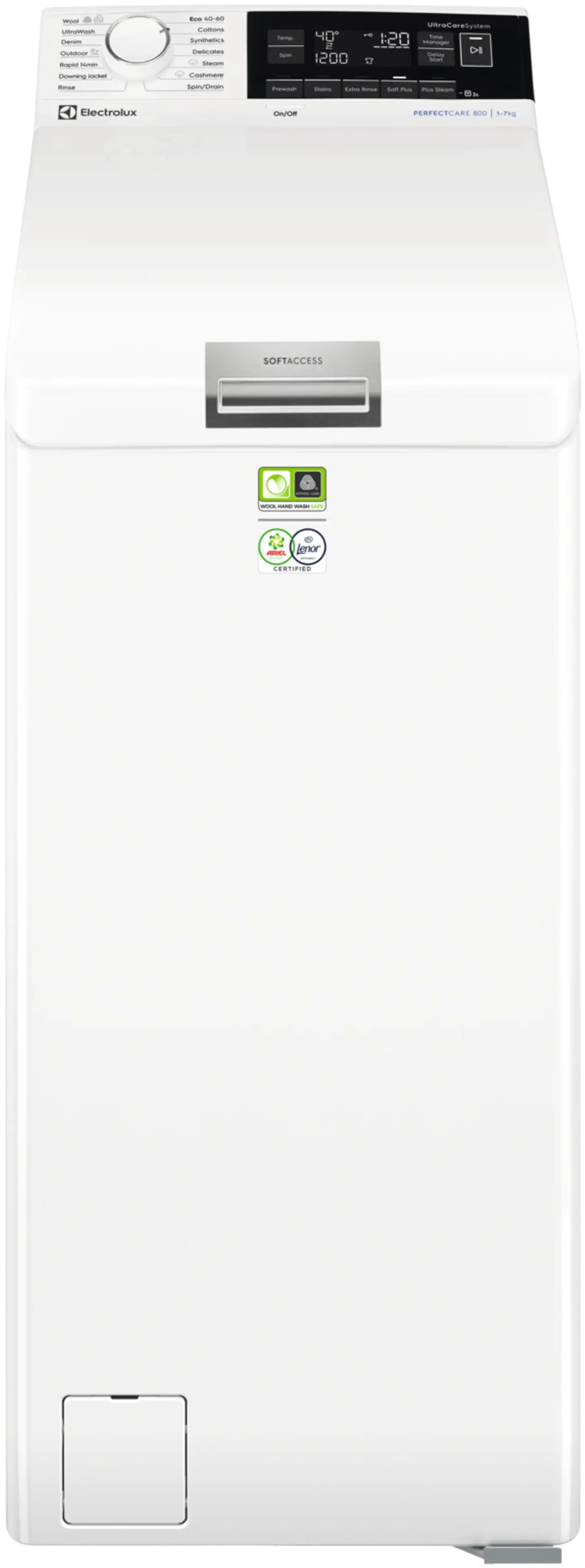 Electrolux päältä täytettävä pyykinpesukone EW8T673E1E 7kg valkoinen - 1