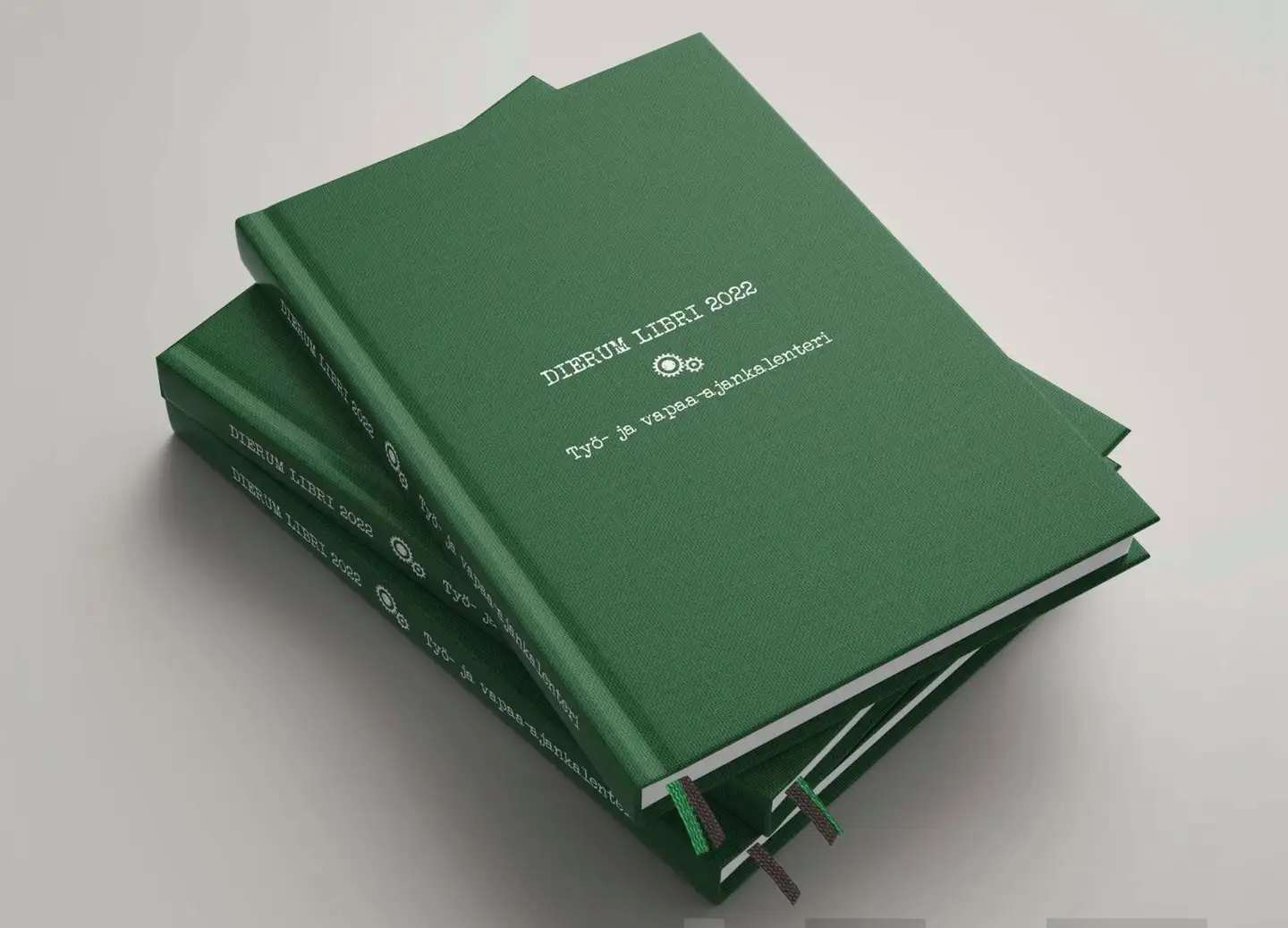 Rahikainen, Dierum Libri työ- ja vapaa-ajankalenteri 2022 - Typewriter vihreä kansi