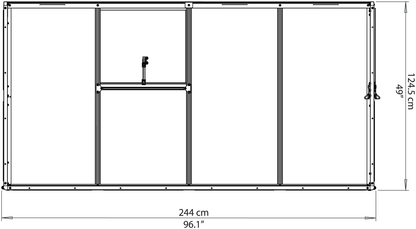 Palram-Canopia LTG Seinäkasvihuone 3m2 - 4