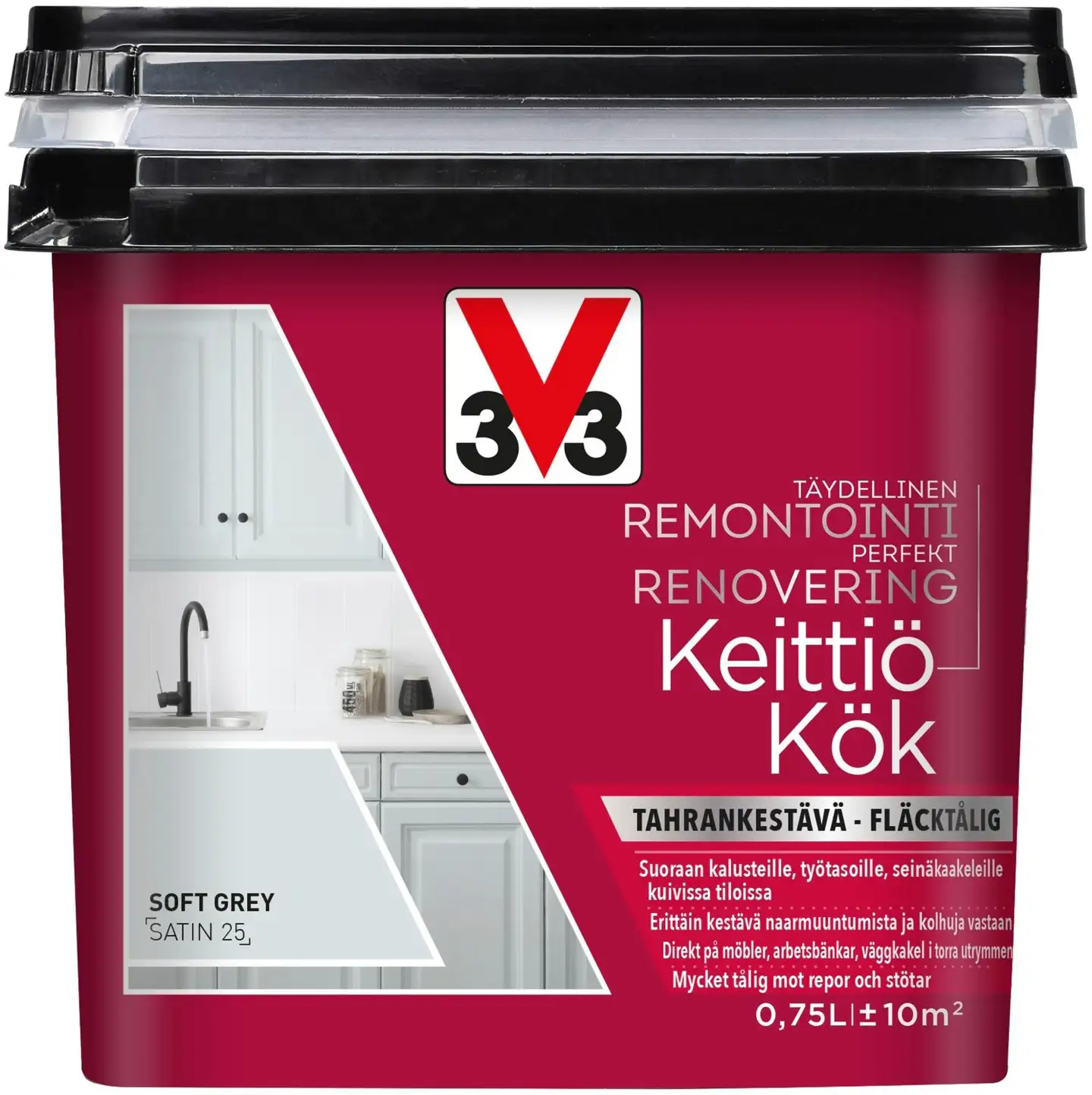 V33 Remontointimaali keittiö 750ml Soft grey