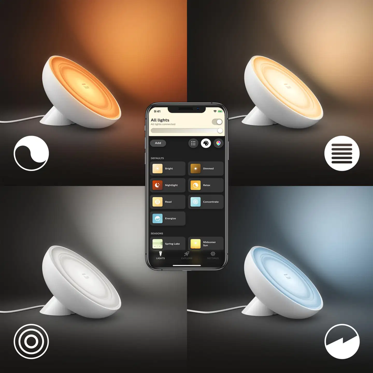 Philips Hue Bloom -pöytävalaisin 7W 2000-6500K 500LM valkoinen - 4