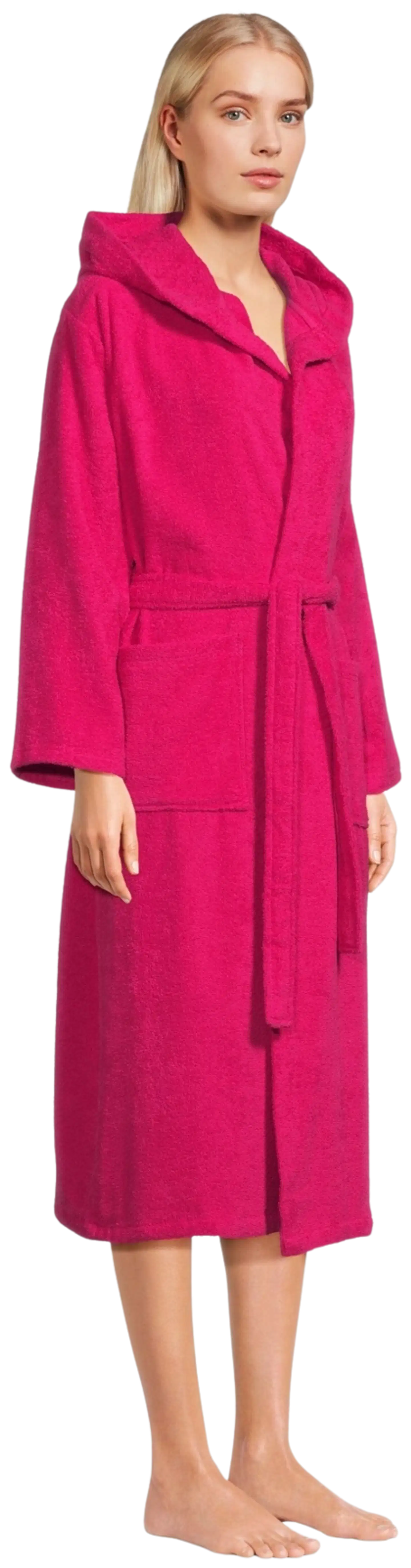 Actuelle naisten frotee-kylpytakki 215AW1924 - Fuksia - 4