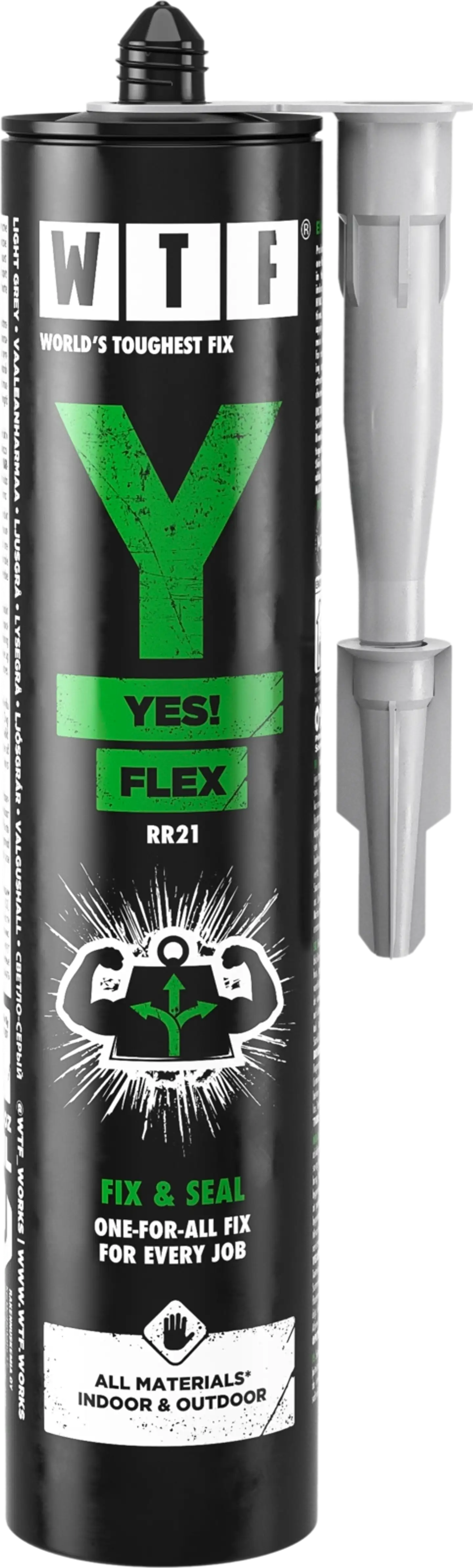 WTF Liima ja tiivistysmassa Y Yes! Flex 310ml vaalean harmaa RR21