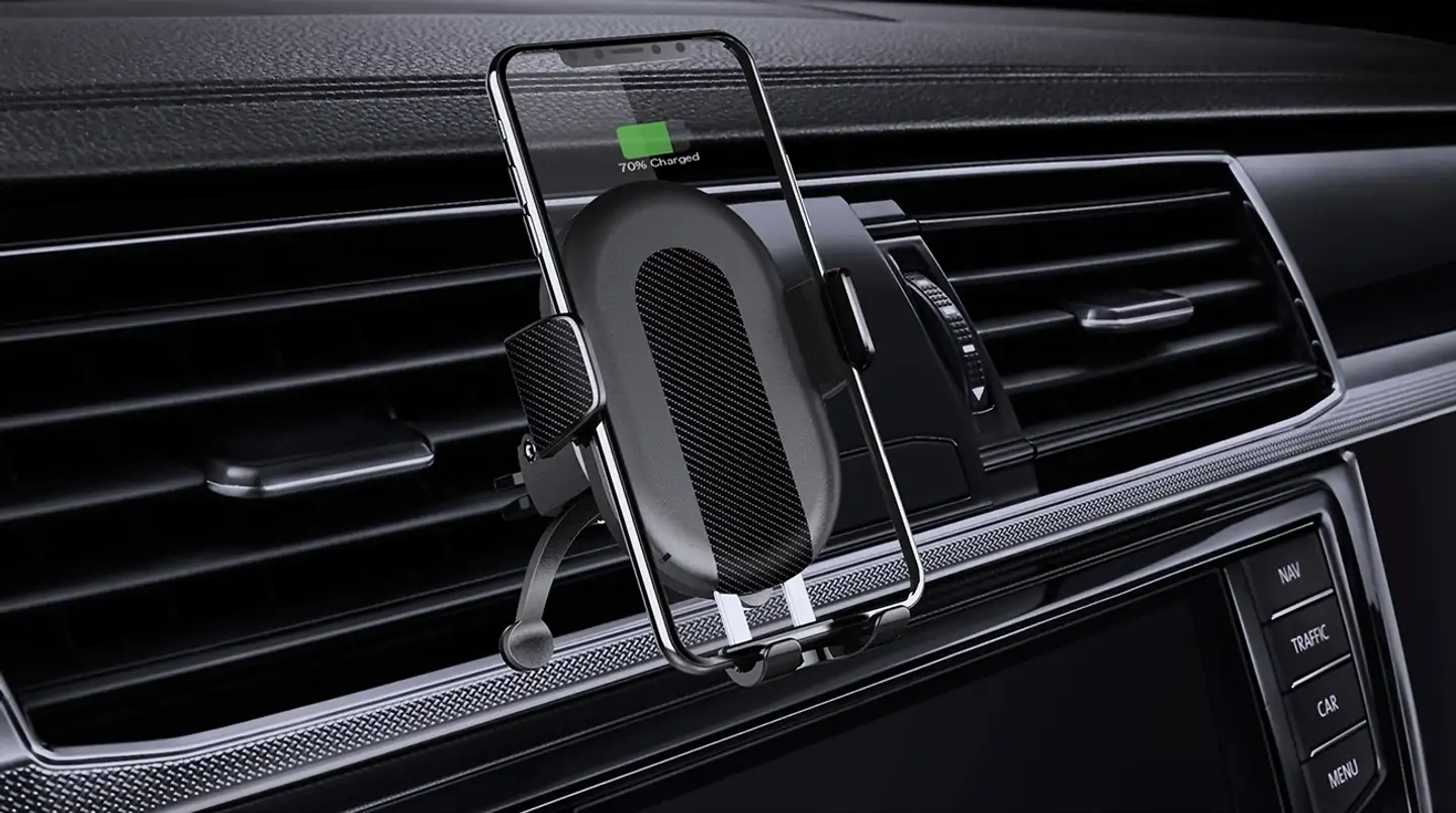 Wave Qi Autoteline 15W langattomalla pikalatauksella, Musta - 4