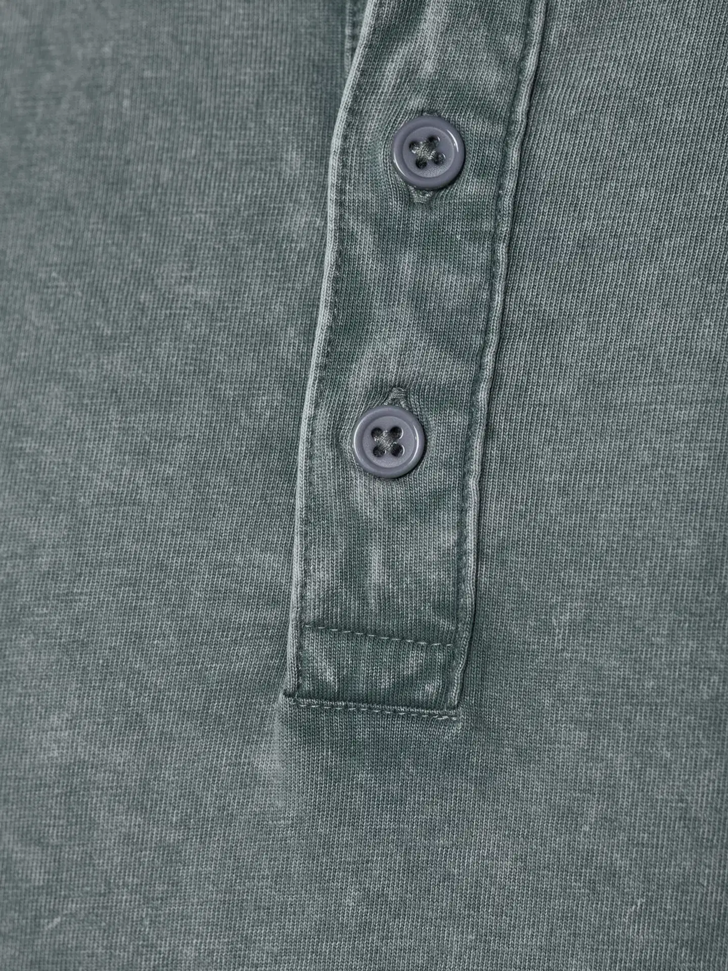 WKLY. miesten Henley-trikoopusero pitkät hihat, pääntiellä nappilista 195W312604 - Green acid - 5