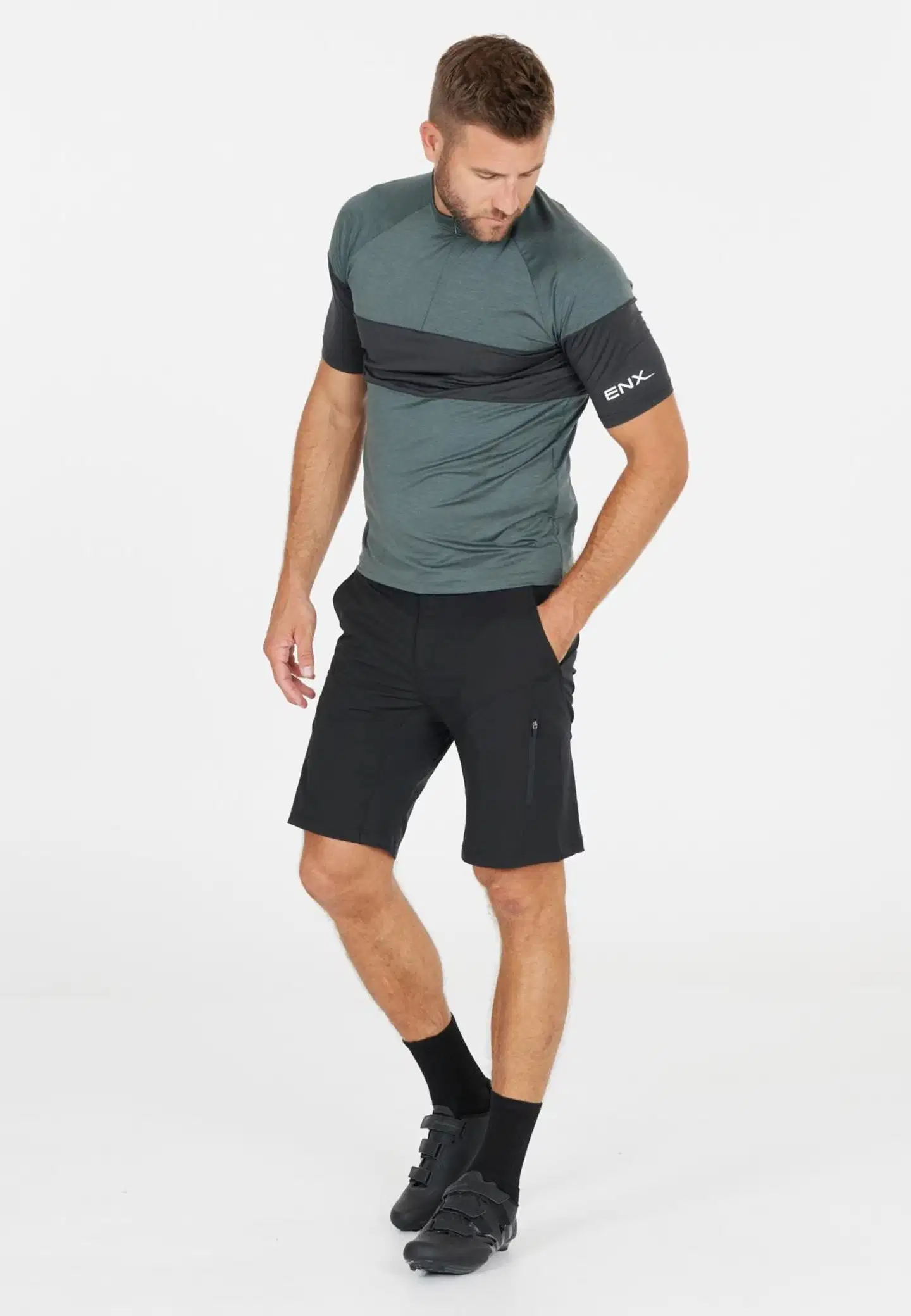 Endurance miesten Benal  2-in-1 pyöräilyshortsit - 1001 Black - 3