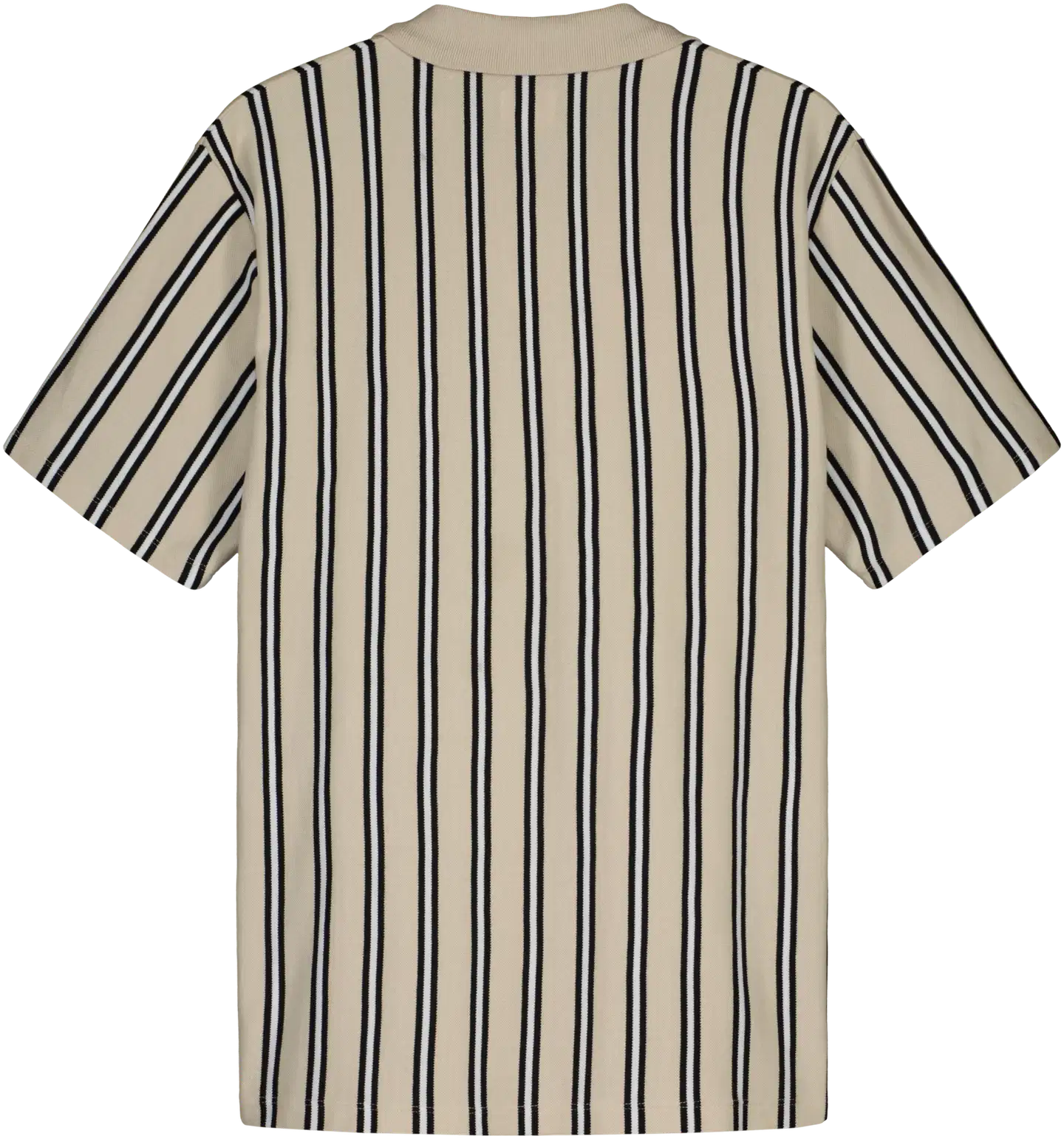 WKLY. miesten pikeepaita 195W042602 - Striped beige/black/white - 2