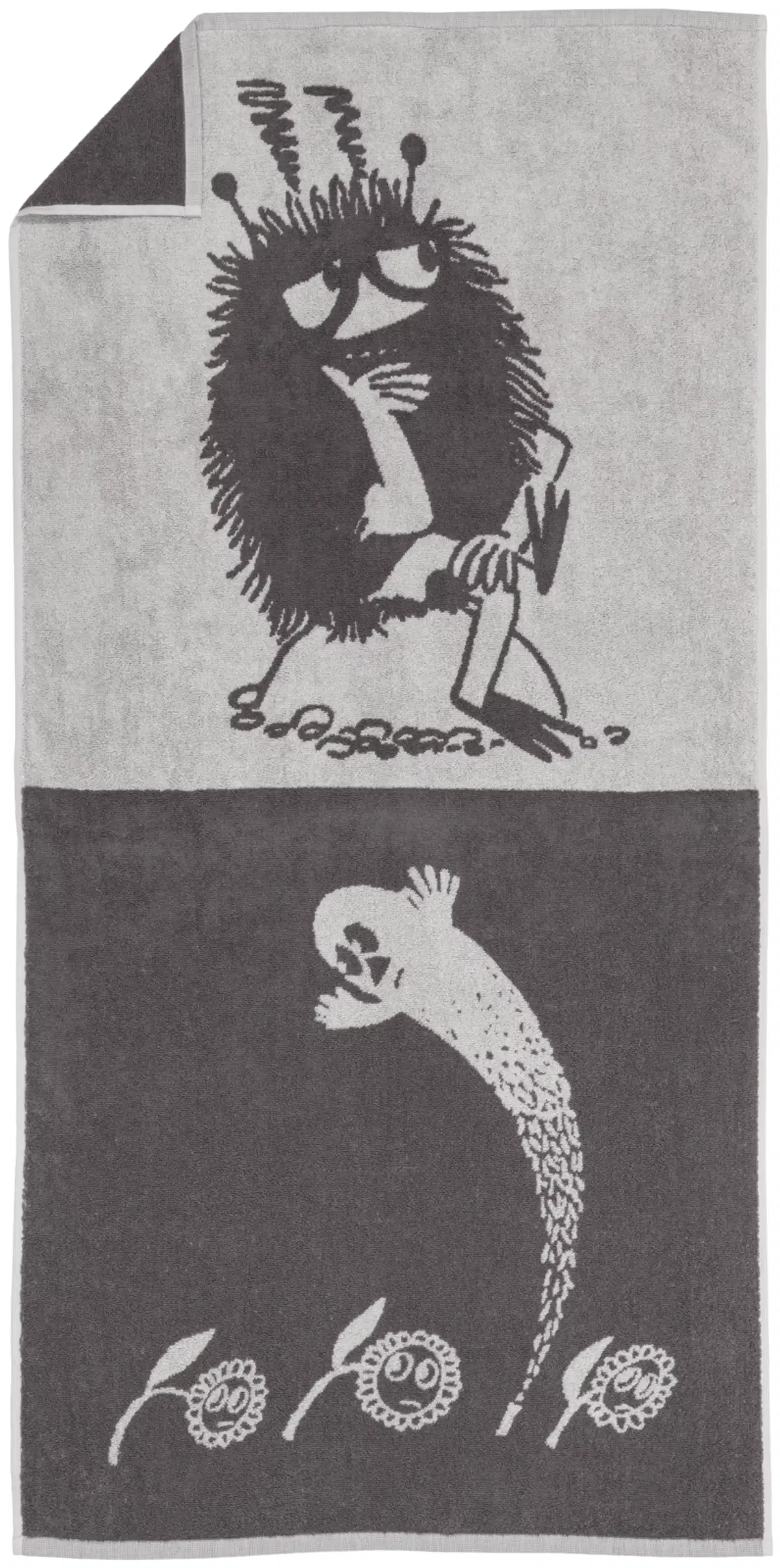 Moomin Arabia Muumi kylpyp.70x140 Haisuli harmaa GOTS