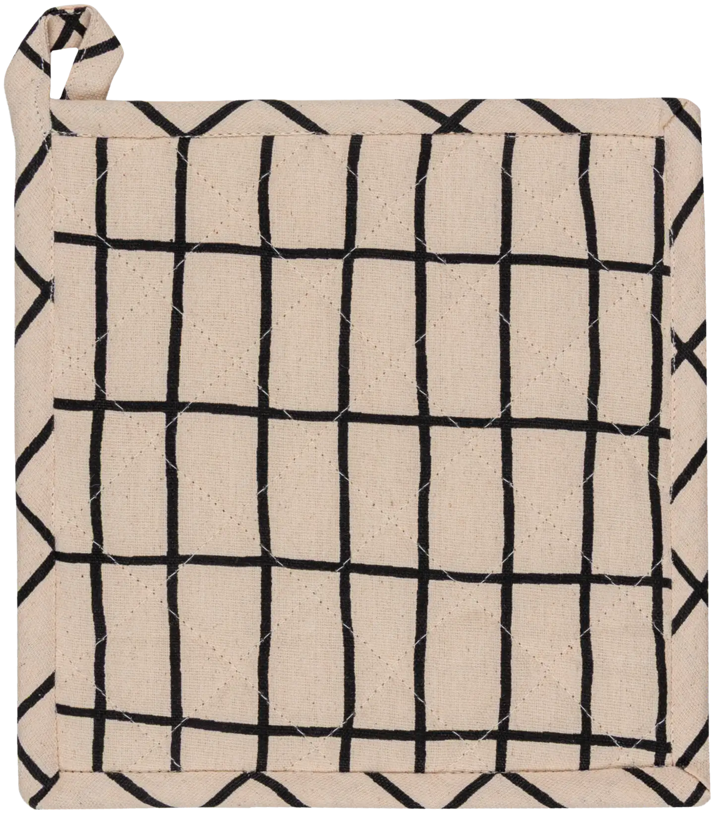 House patalappu Elonkorjuu 22x22 cm luonnonvalkoinen/musta PatternLab