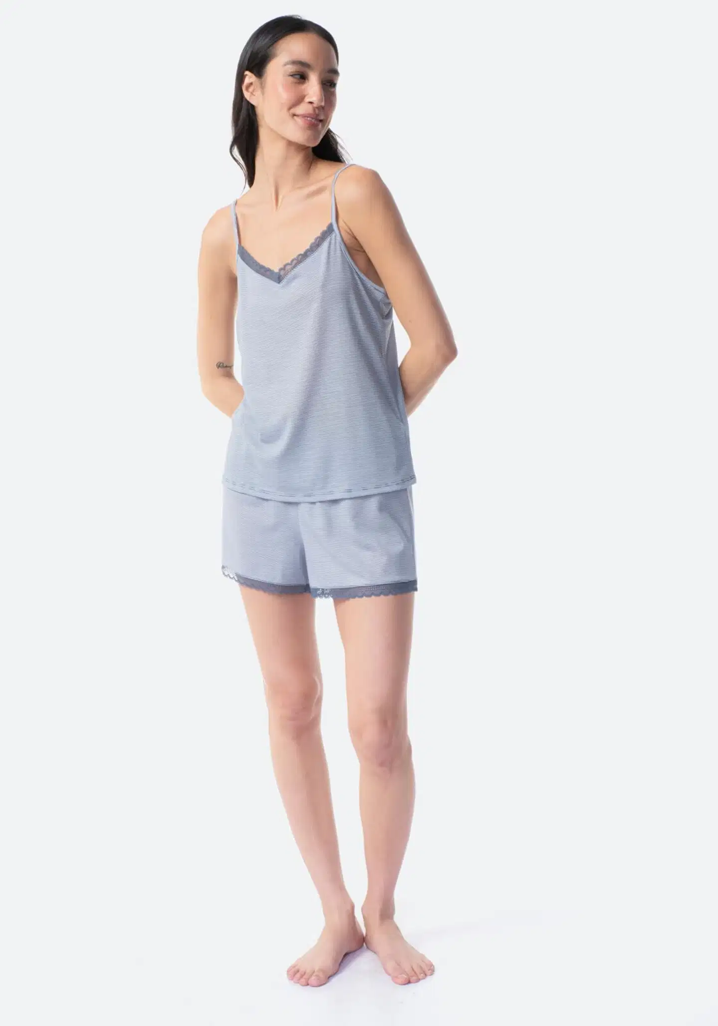 TEX naisten shortsipyjama I279927 - Blue - 4
