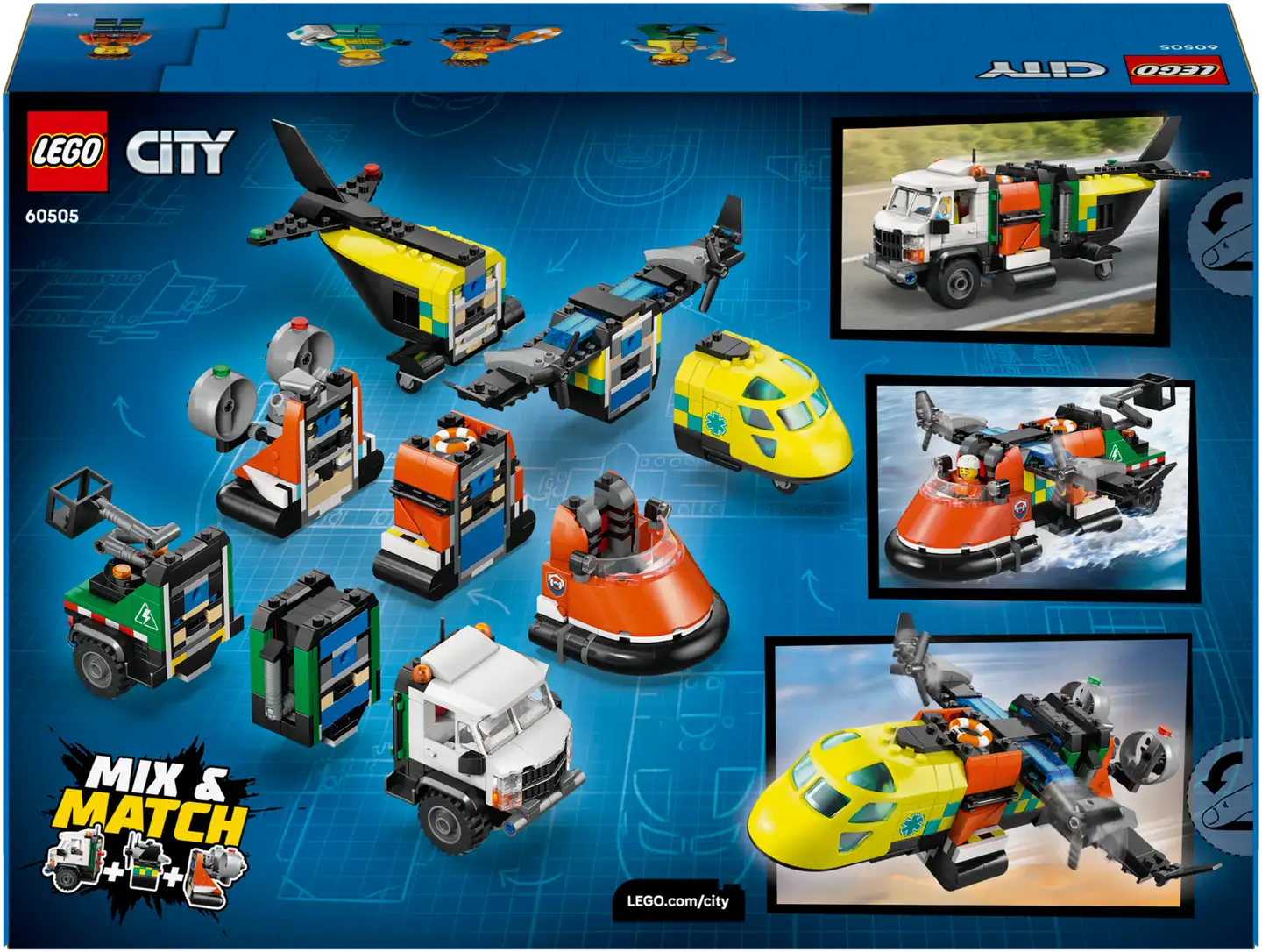 LEGO® City Great Vehicles 60505 Lentokone, huoltoauto ja ilmatyynyalus - 5