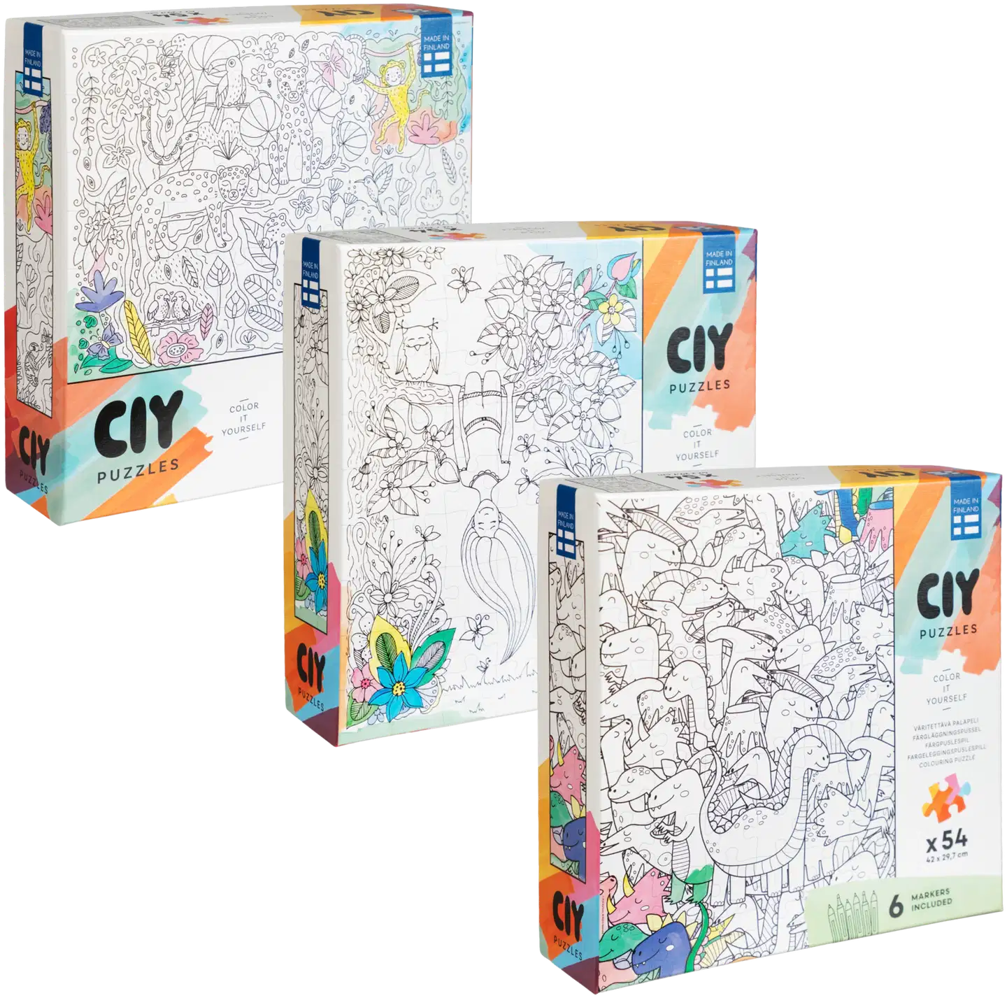 Peliko palapeli Color it Yourself 54 palaa tussit, erilaisia - 1