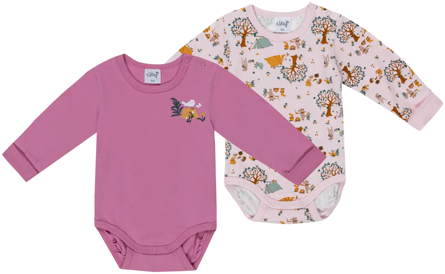 Ciraf vauvojen body Retkellä 250B260108 2-pack - 13-2803tcx pale lilac - 1