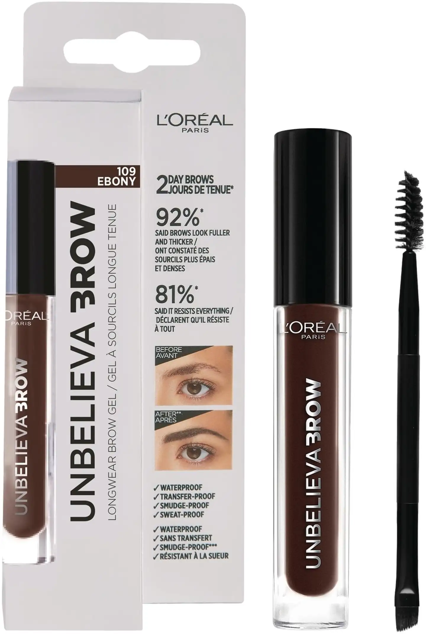 L'Oréal Paris Infaillible 48H Unbelieva Brow -kulmaväri 1.0 Ebony 7ml - 3