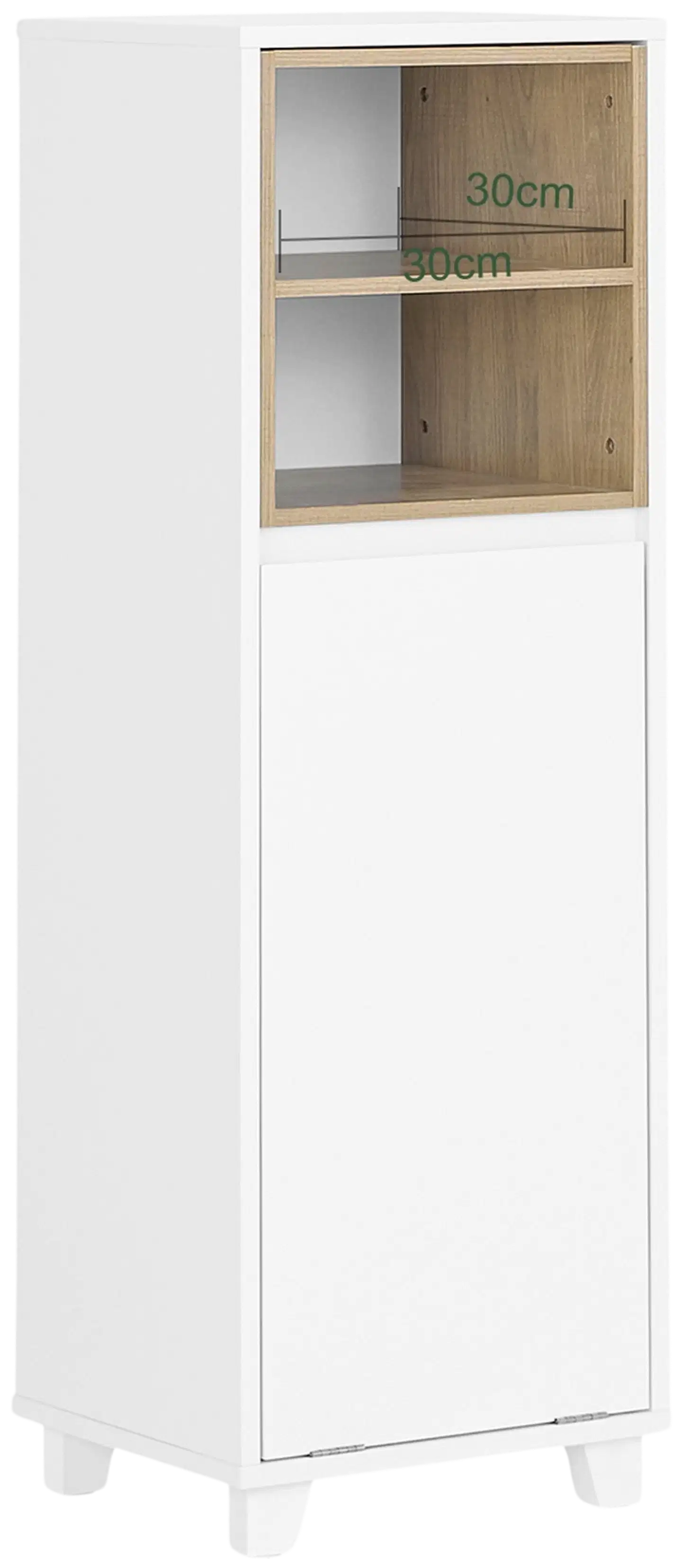 SoBuy kylpyhuonekaappi valkoinen BZR146-W - 3