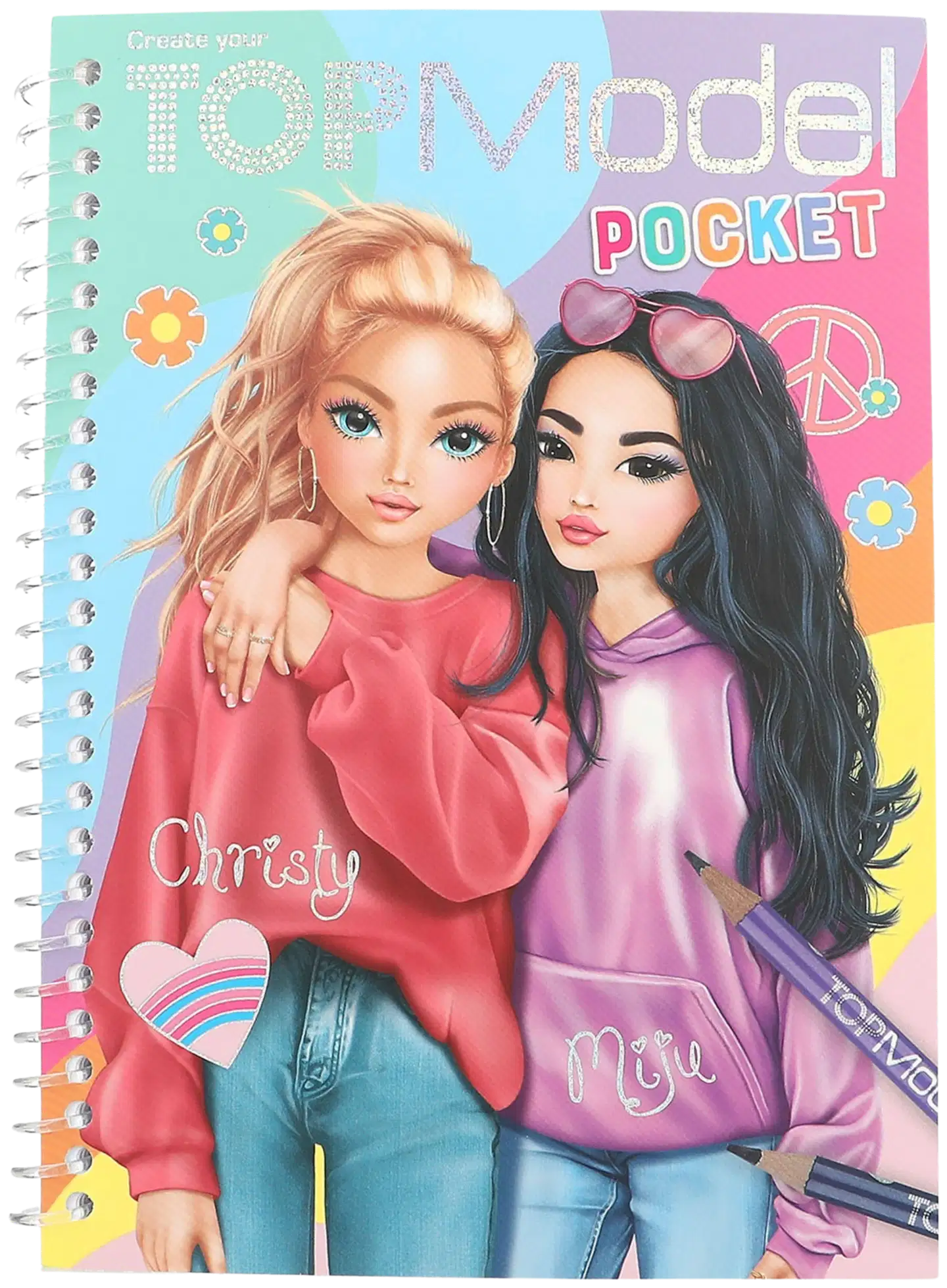 TOPModel taskuvärityskirja, Miju & Christy - 1