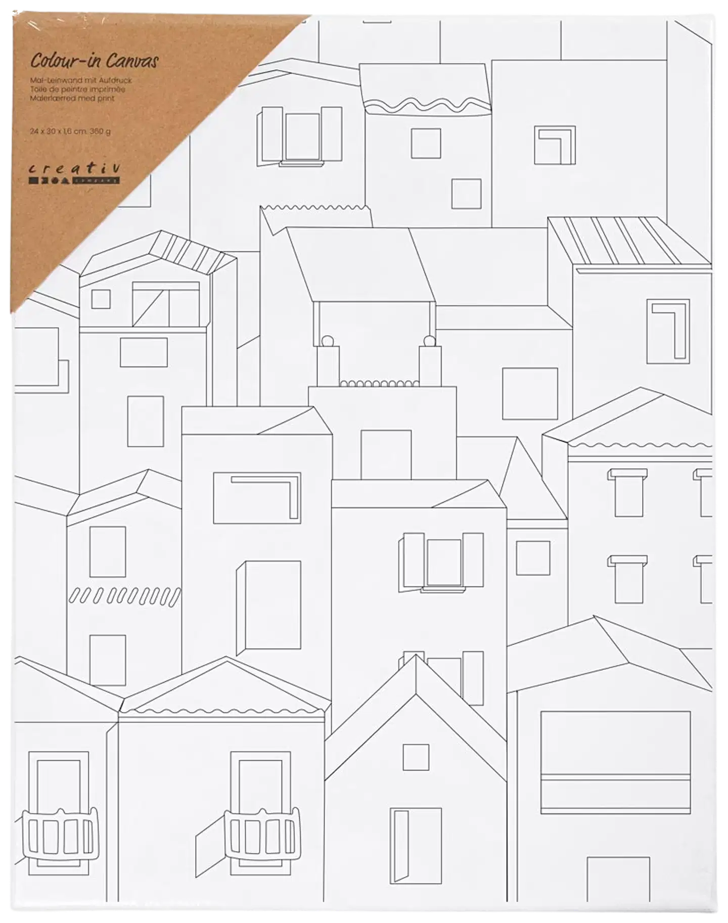 Creativ Company kuvioitu maalauspohja kaupunki 24x30cm - 2