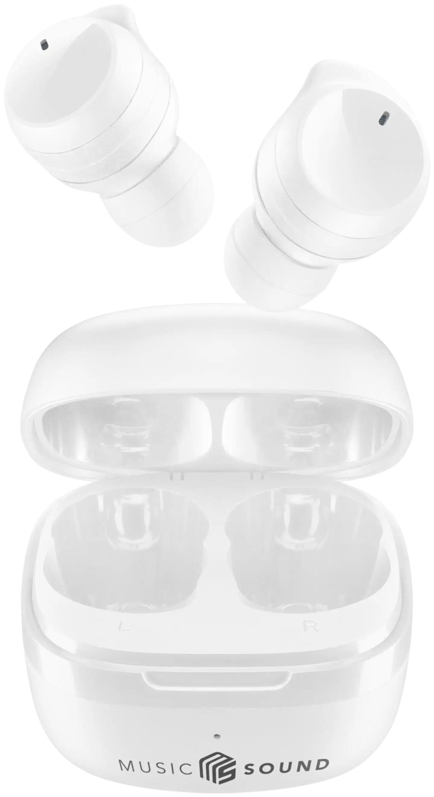 MusicSound Bluetooth nappikuulokkeet Flow valkoinen - 1