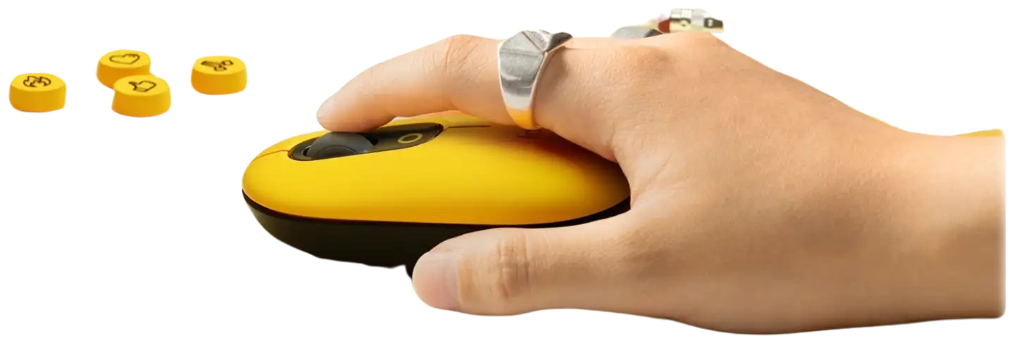 Logitech langaton hiiri POP Mouse with Emoji Blast Yellow - 9