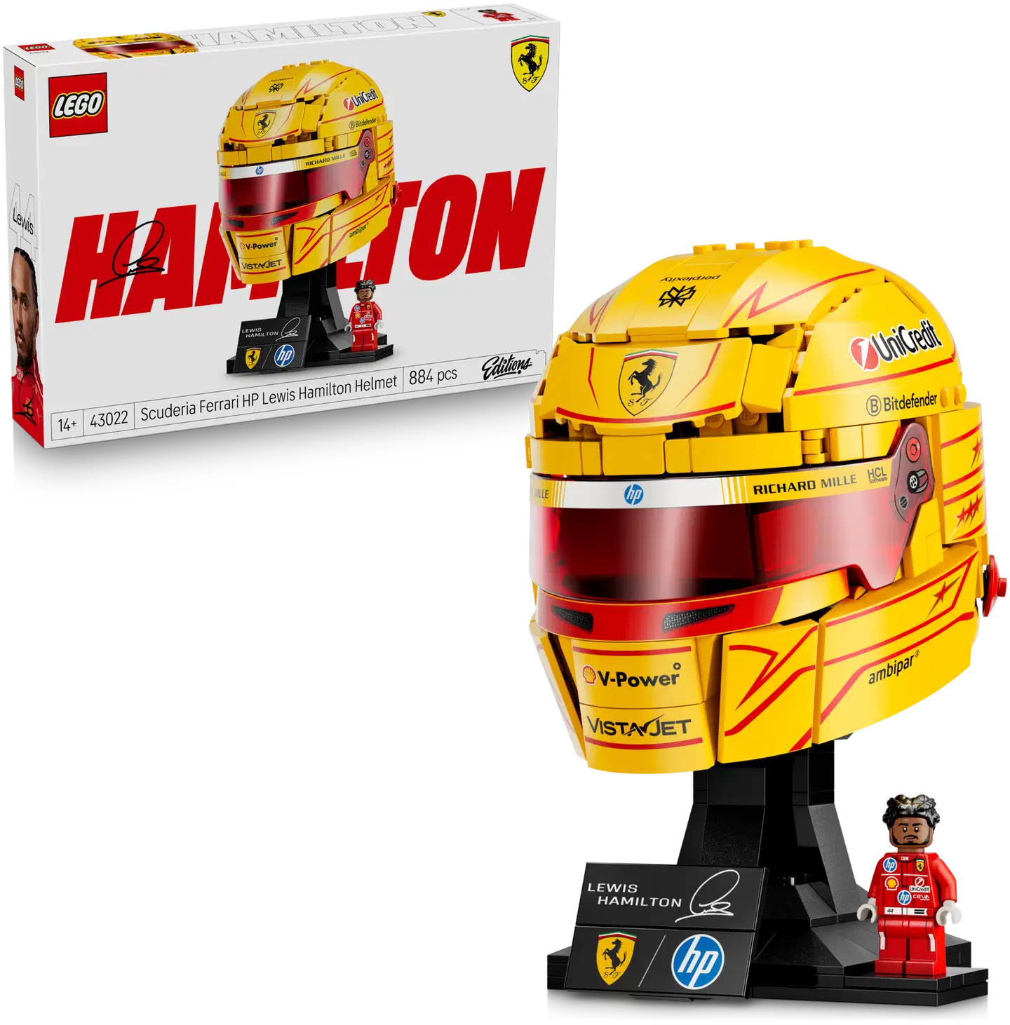 LEGO® Editions Formula 1 43022 Scuderia Ferrari HP -kypärä – Lewis Hamilton - 1