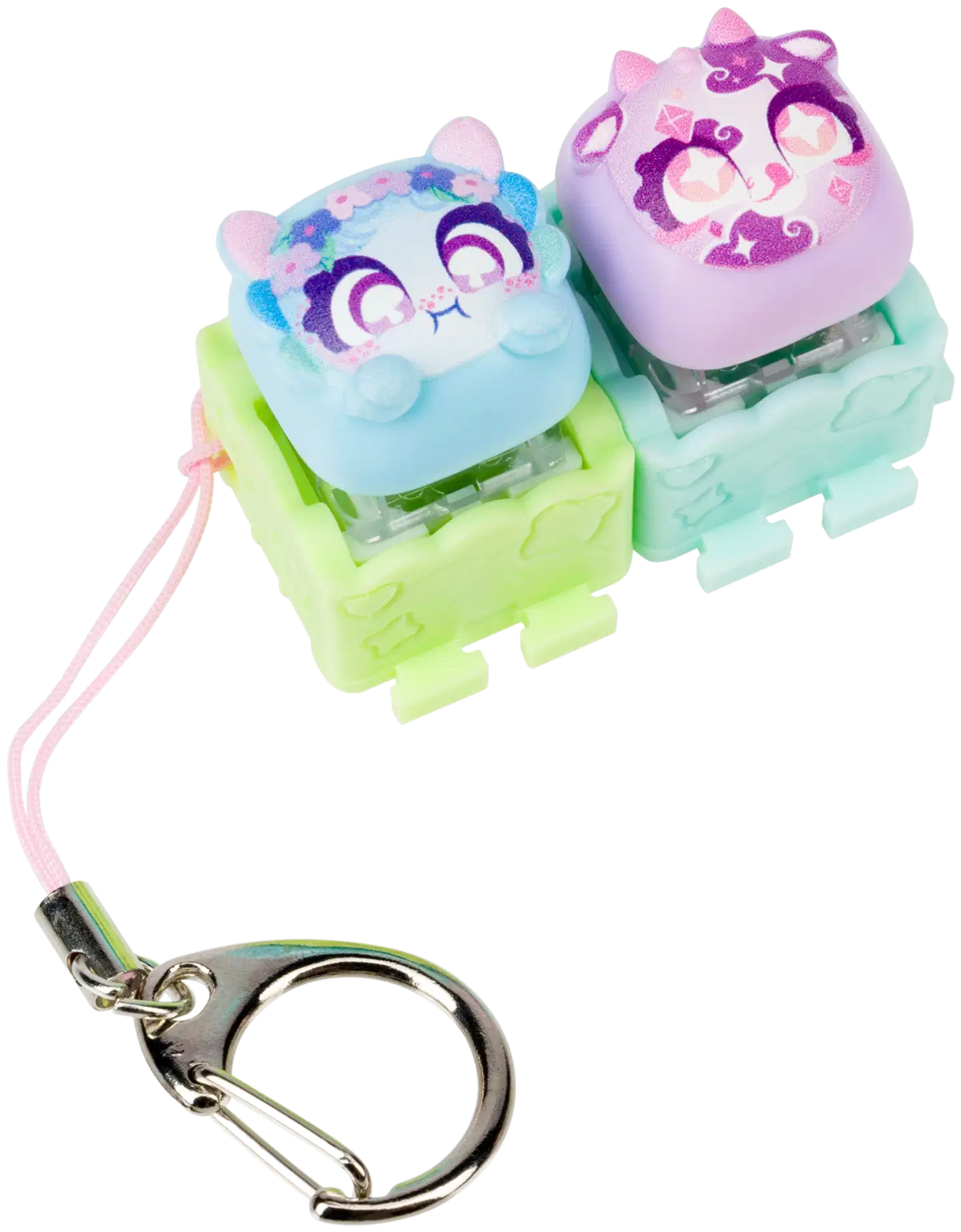 Clickeez napsuteltava fidget-avaimenperä 2 hahmoa, erilaisia - 7