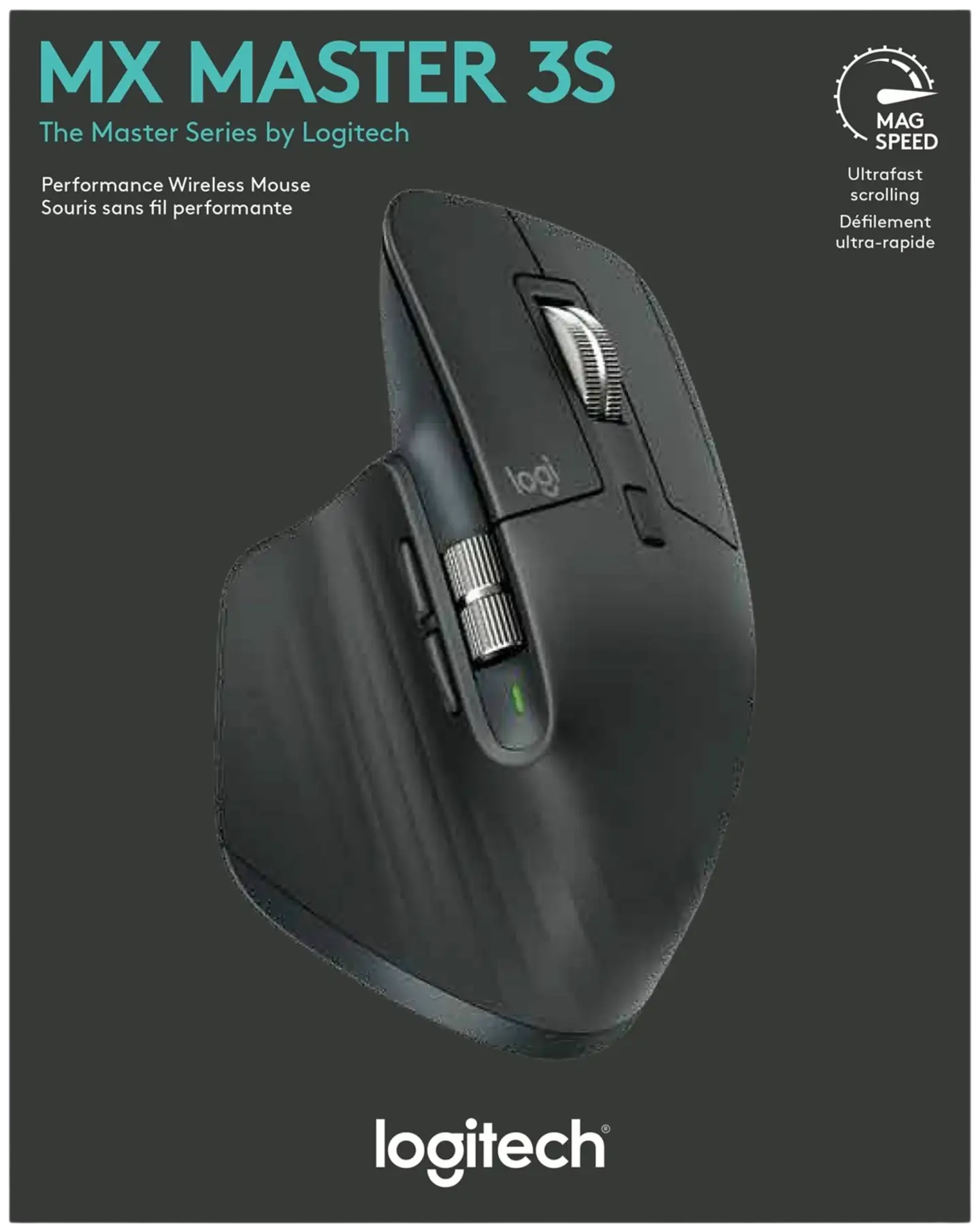 LOGITECH MX Master 3S Performance Wireless Mouse - GRAPHITE - 5