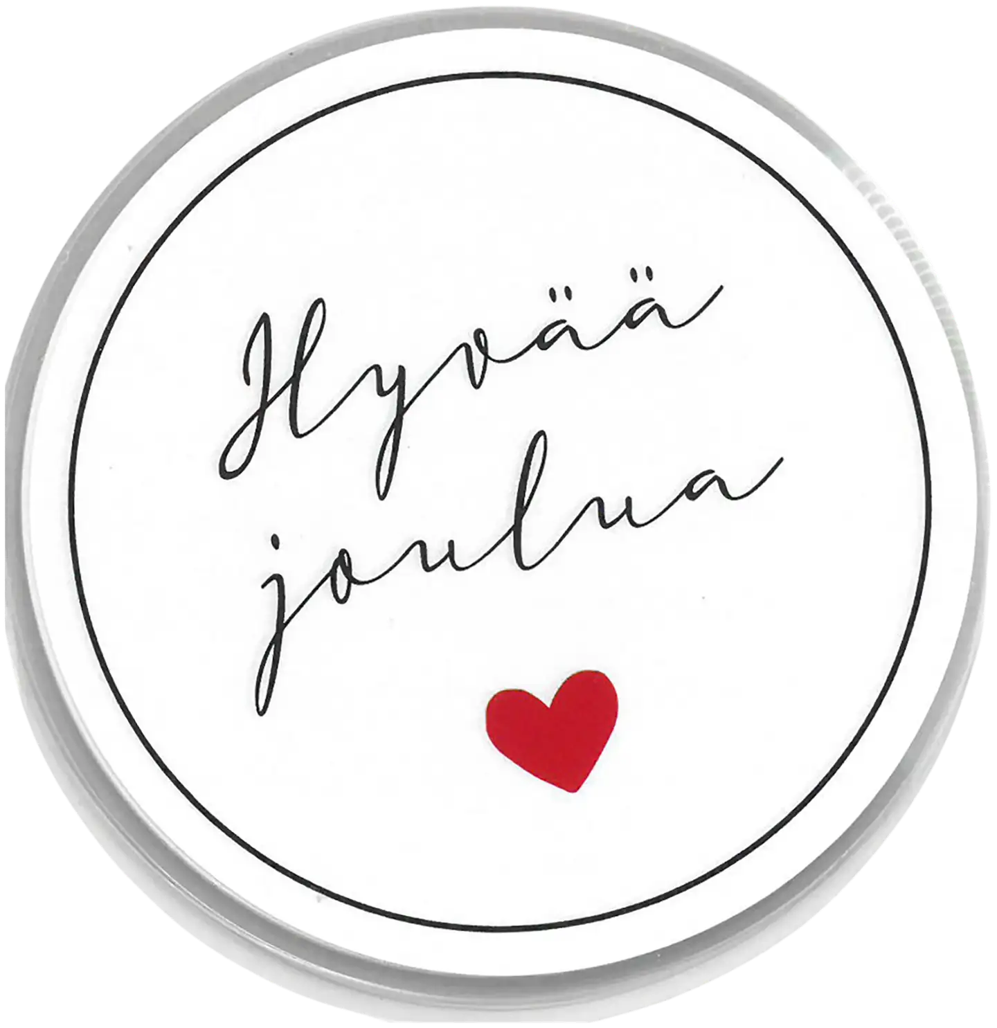 J.K. Primeco tarra Hyvää joulua pyöreä valkoinen 10kpl