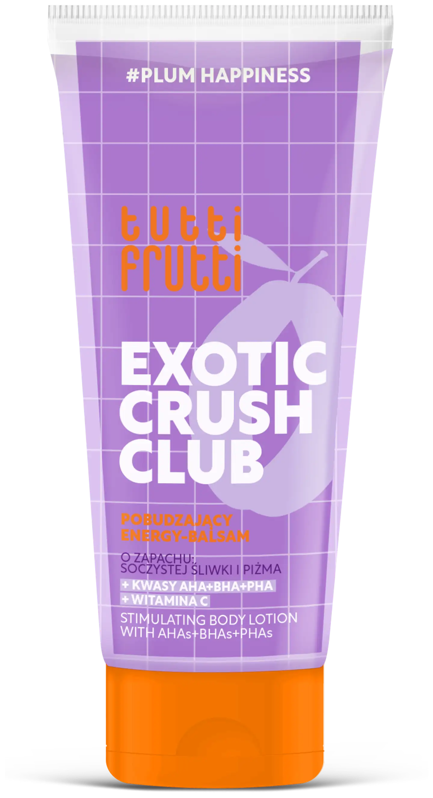 Tutti Frutti Exotic Crush Club vartalovoide luumu ja AHA + BHA + PHA -hapot 200 ml