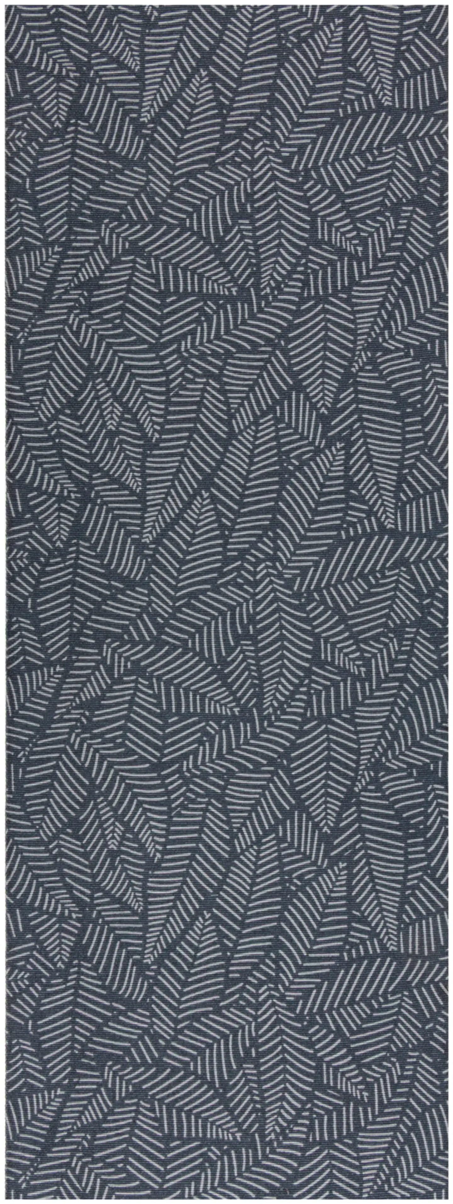 House kaitaliina Outline leaves 33x160 cm tummanharmaa - 1