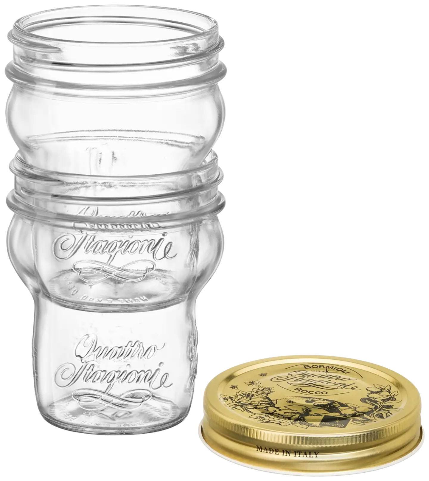 Bormioli Rocco säilöntätölkki Quattro 0,27 l pinoutuva malli - 2