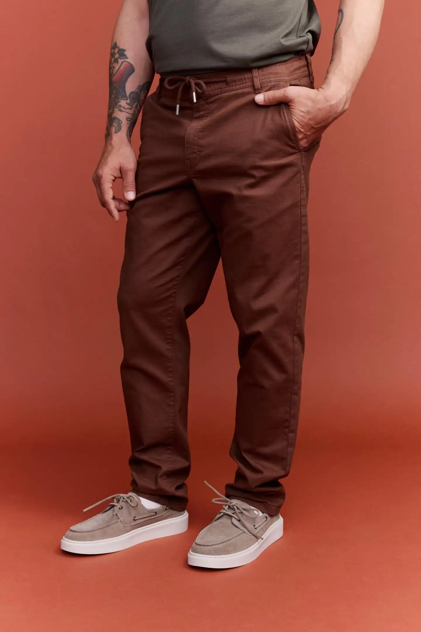 Finlayson miesten twill-housut - Rusty brown - 4
