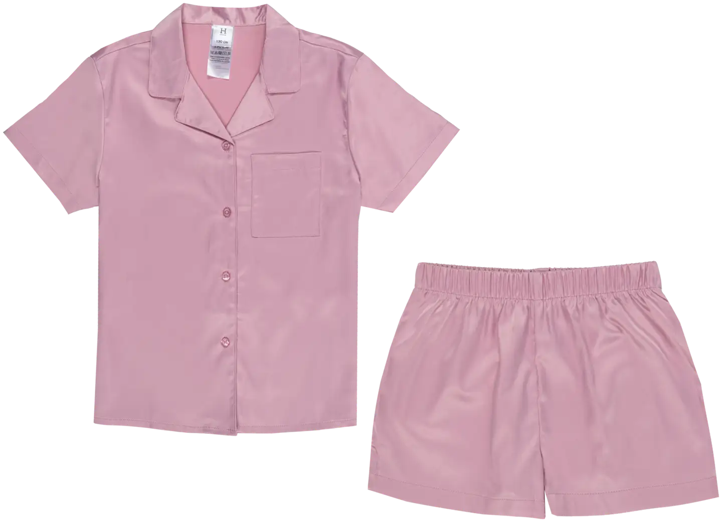 House lasten shortsipyjama satiini 232H032611 - Vaaleanpunainen - 1