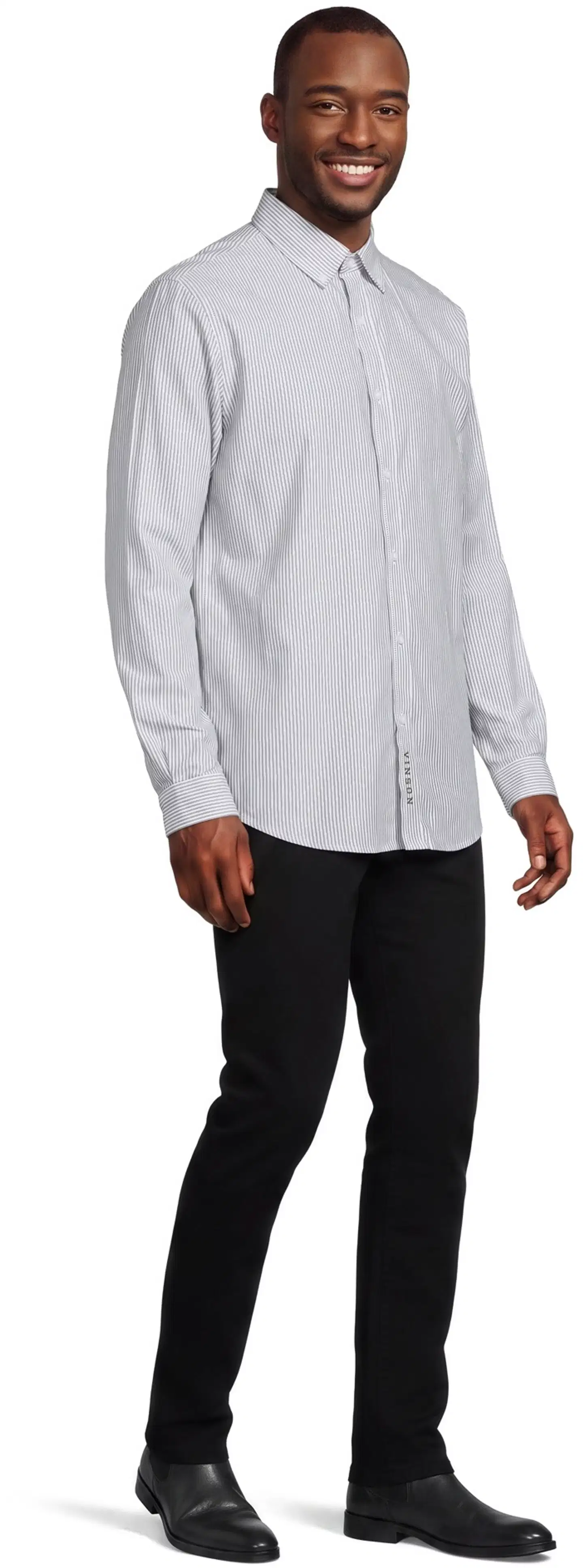 Vinson miesten kauluspaita Diego - FoREST NIGHT stripe - 4