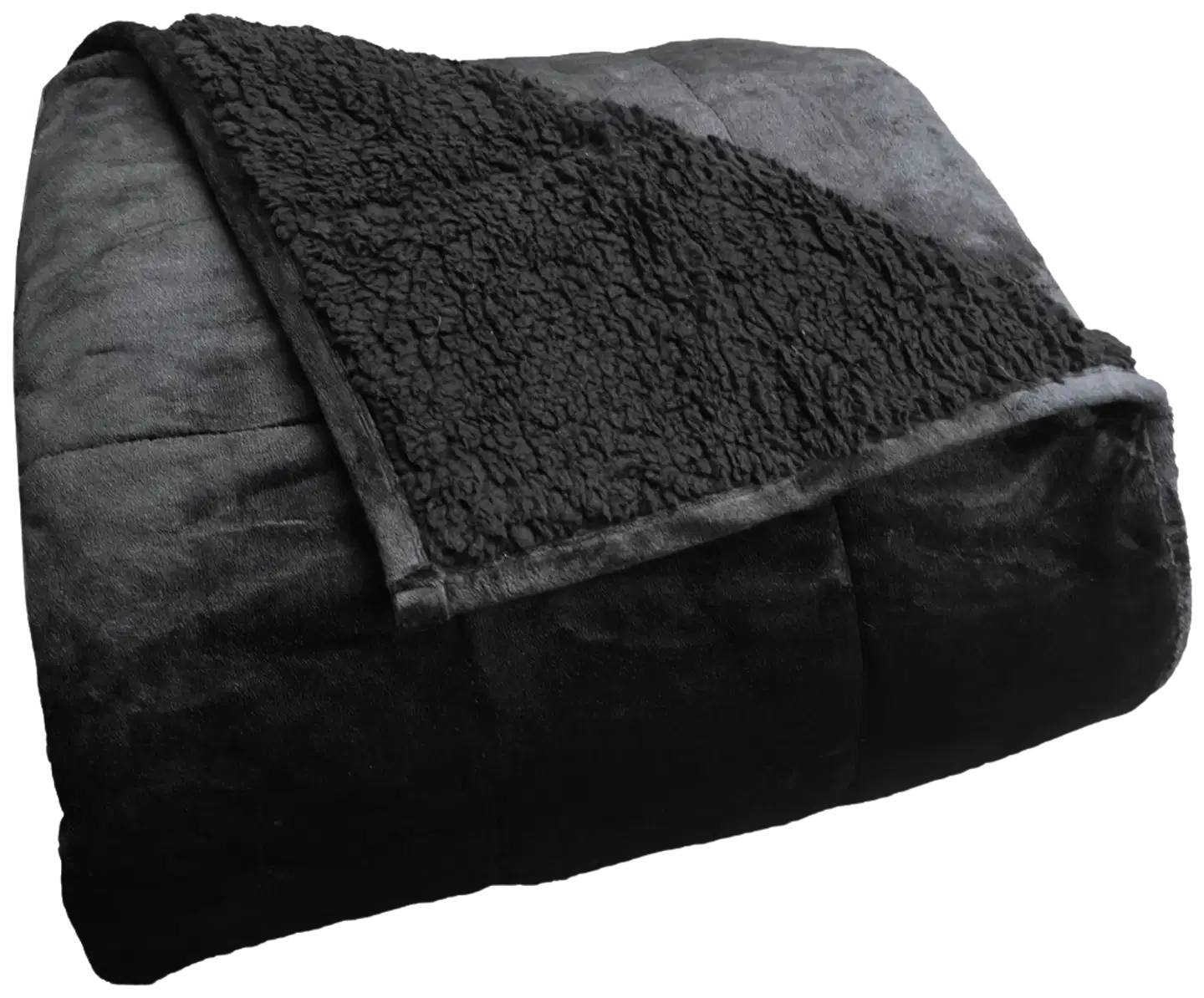 Polar Night painopeitto 135x200cm sherpa black - Musta - 3