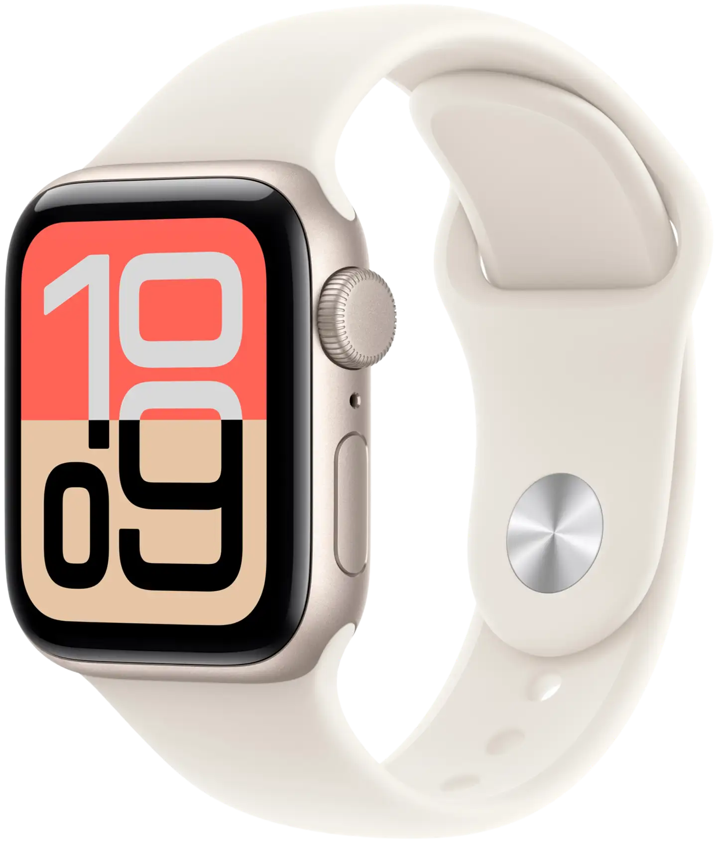 Apple Watch SE 3 GPS 40mm valkoinen alumiinikotelo, valkoinen sport ranneke - S/M - MEH34QN/A - 2