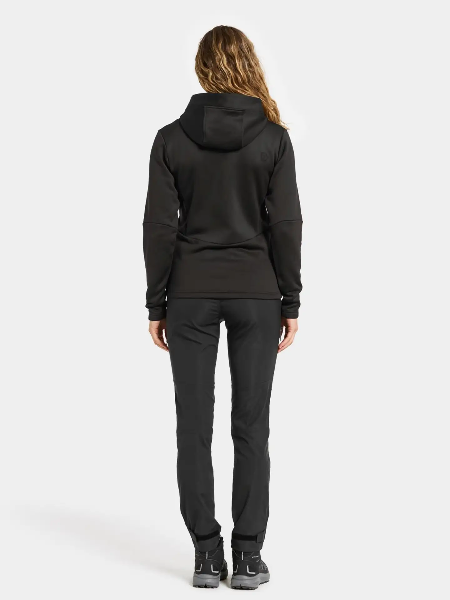 Didriksons naisten hupullinen fleecetakki Anneli - BLACK - 5