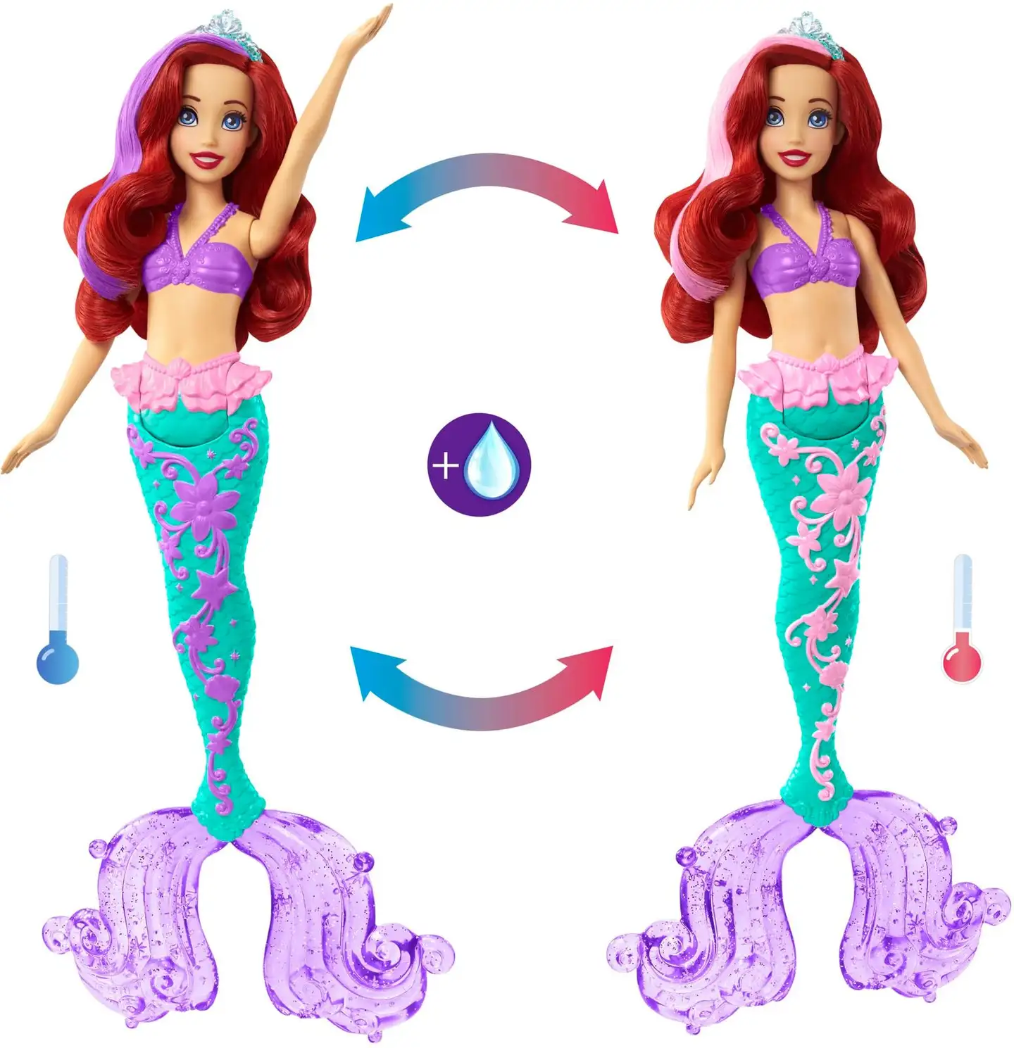 Disney Princess Hyper Hair Feature Ariel - 3