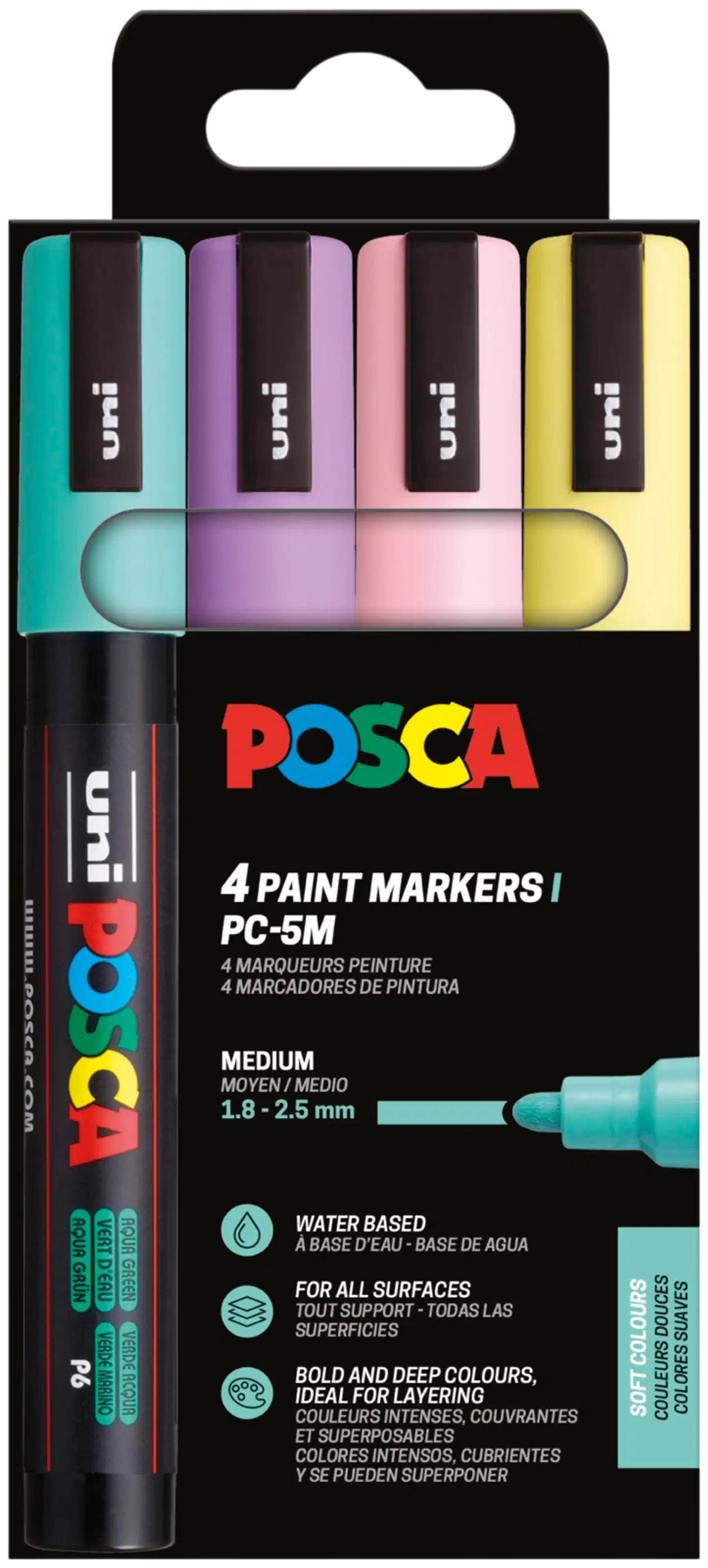 Posca Marker 4kpl PC-5M pastelli