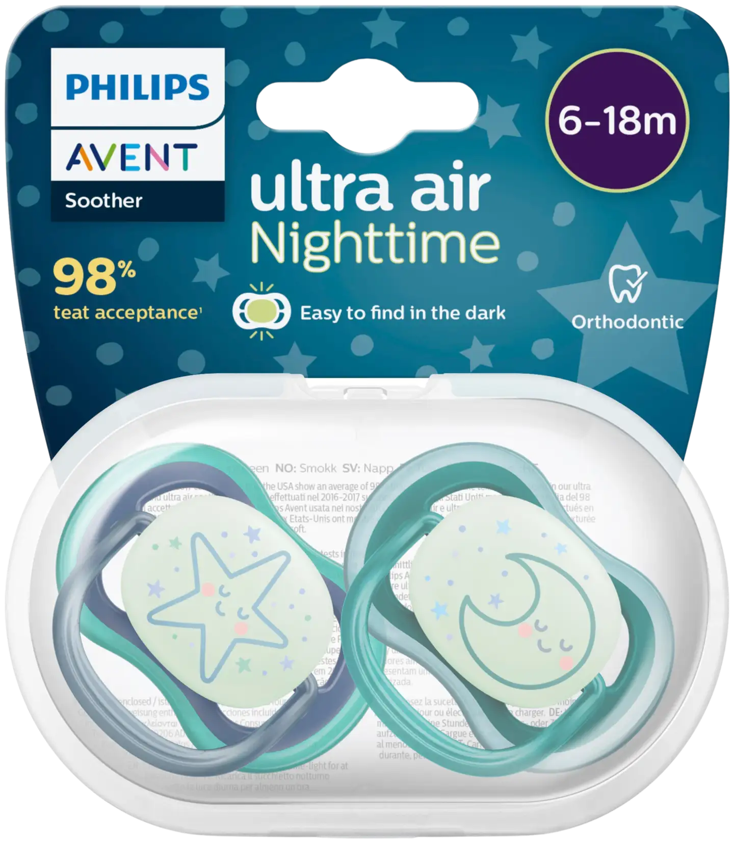 Philips Avent Ultra Air Night tutti 6-18kk, 2 kpl - 2