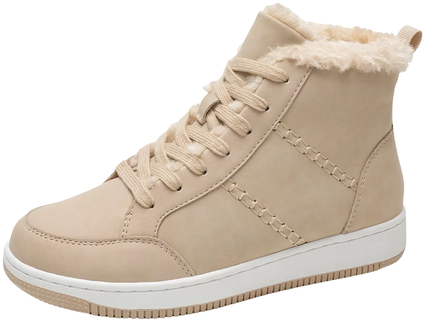 Attitude naisten varsitennarit Bailey mid - Beige - 3