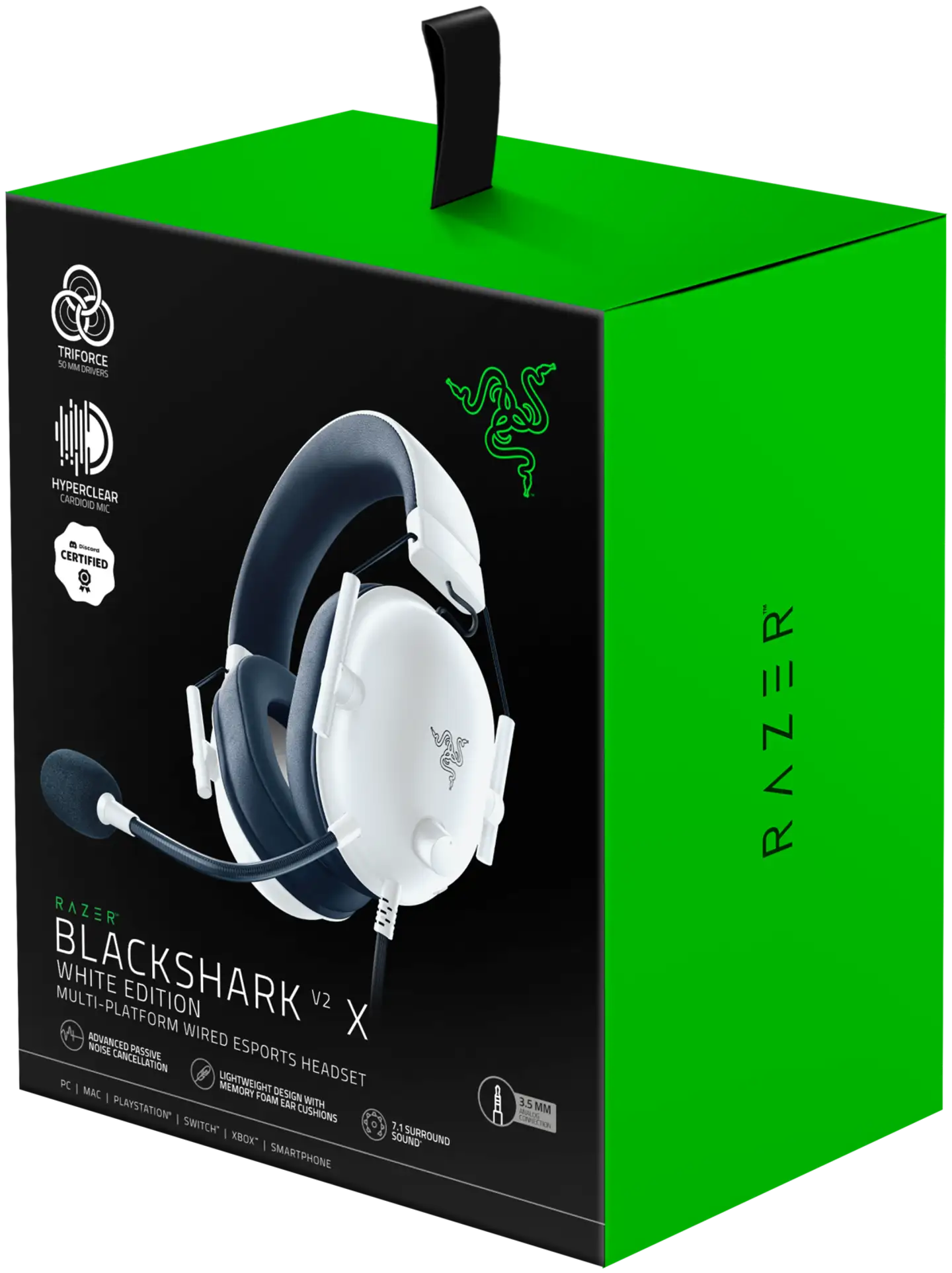 Razer Blackshark V2 X pelikuulokkeet valkoinen - 5