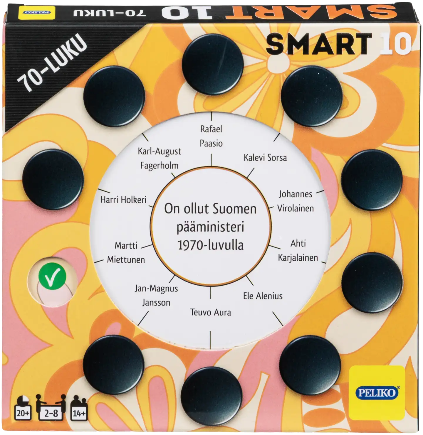 Peliko Smart10 tietopeli kysymykset 70-luku - 2