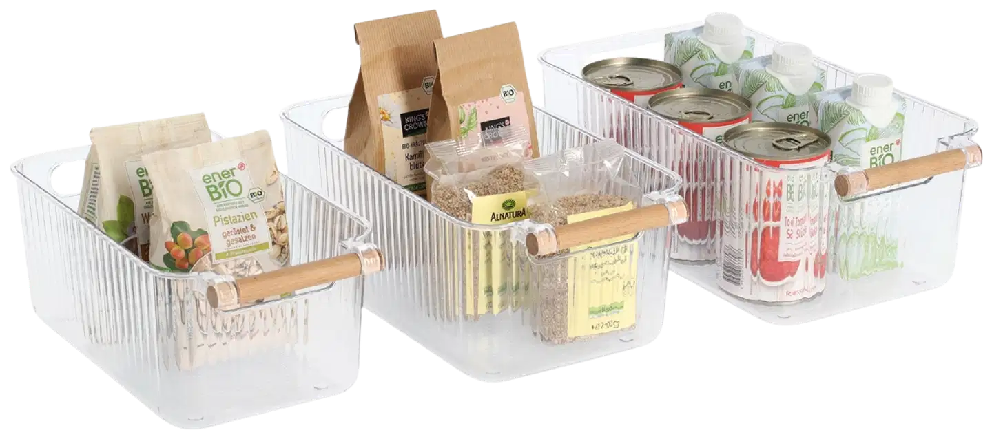 Zeller säilytyslaatikko bambukahvalla 3 kpl - 7